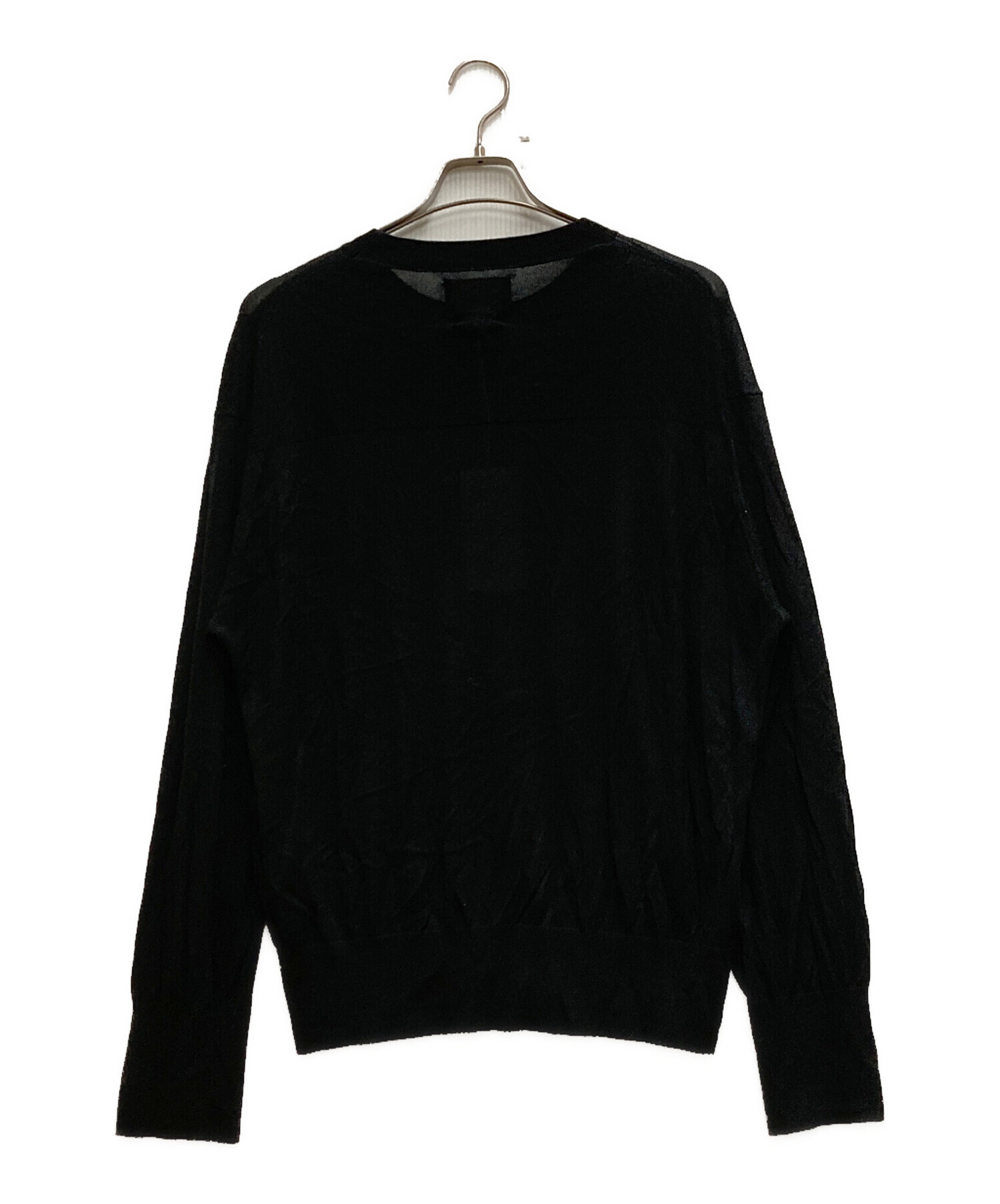 中古・古着通販】YOKE (ヨーク) SILK CASHMERE SHEER SWEATER ブラック
