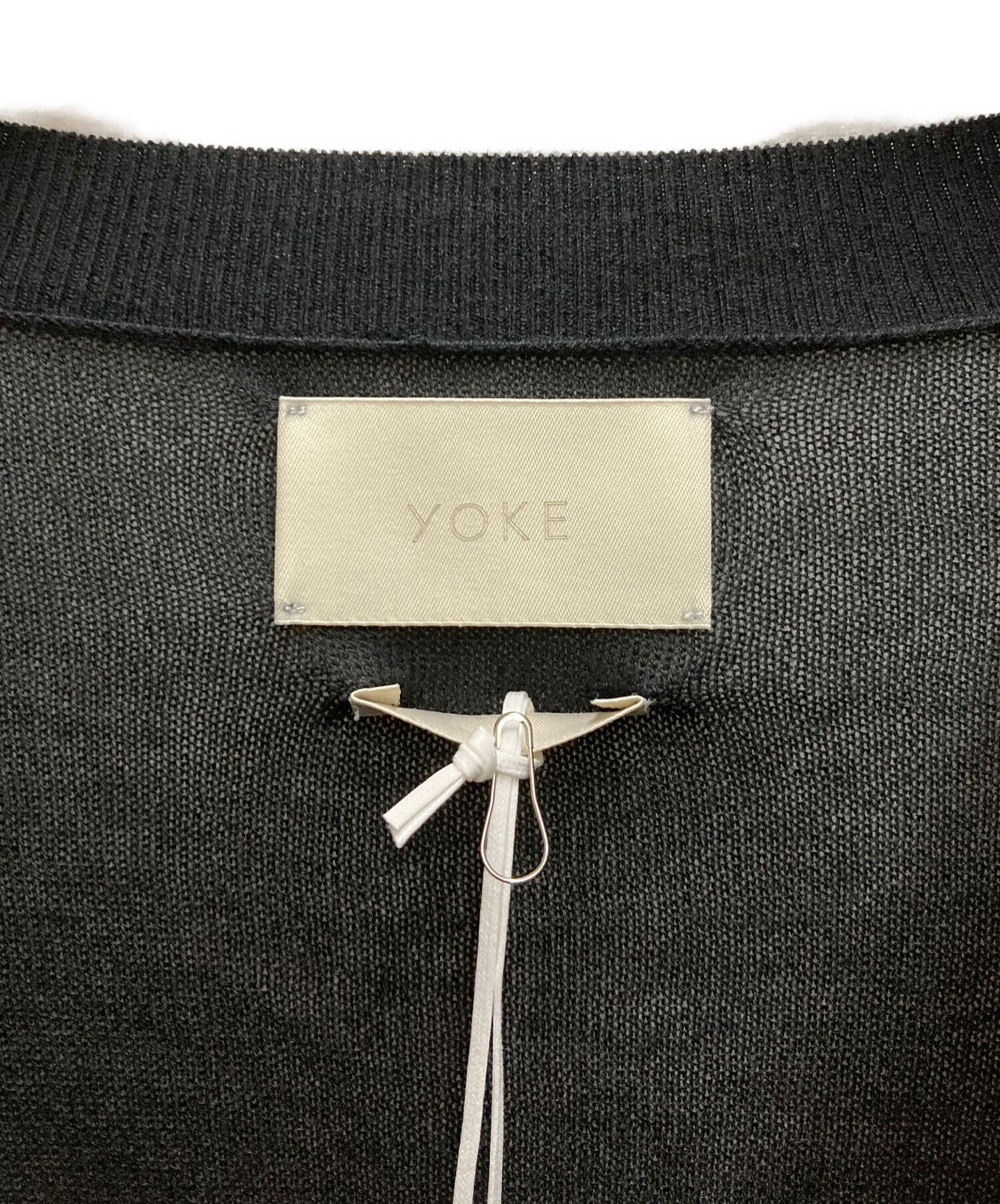 中古・古着通販】YOKE (ヨーク) SILK CASHMERE SHEER SWEATER ブラック