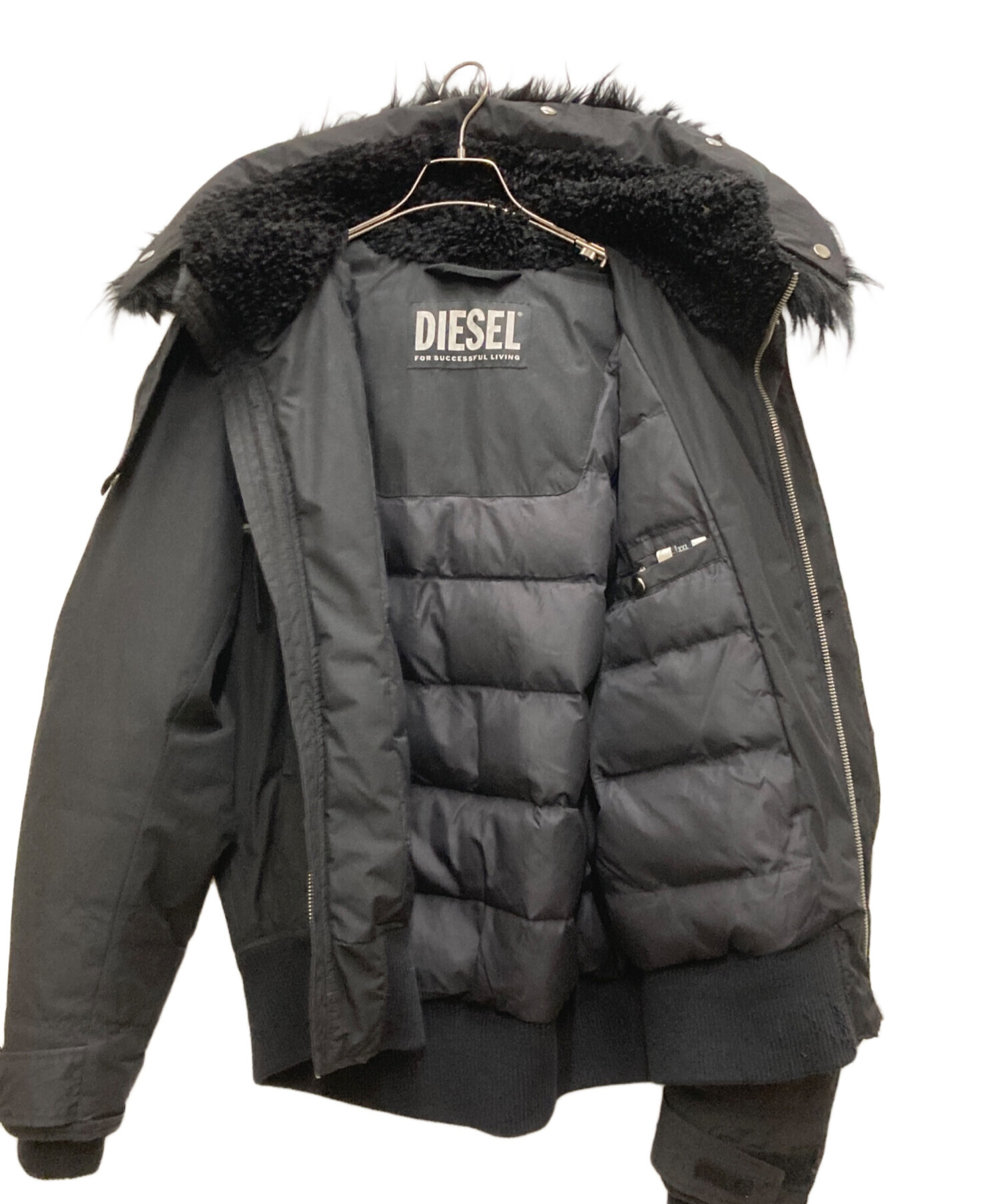 中古・古着通販】DIESEL (ディーゼル) ファーフードボンバージャケット 