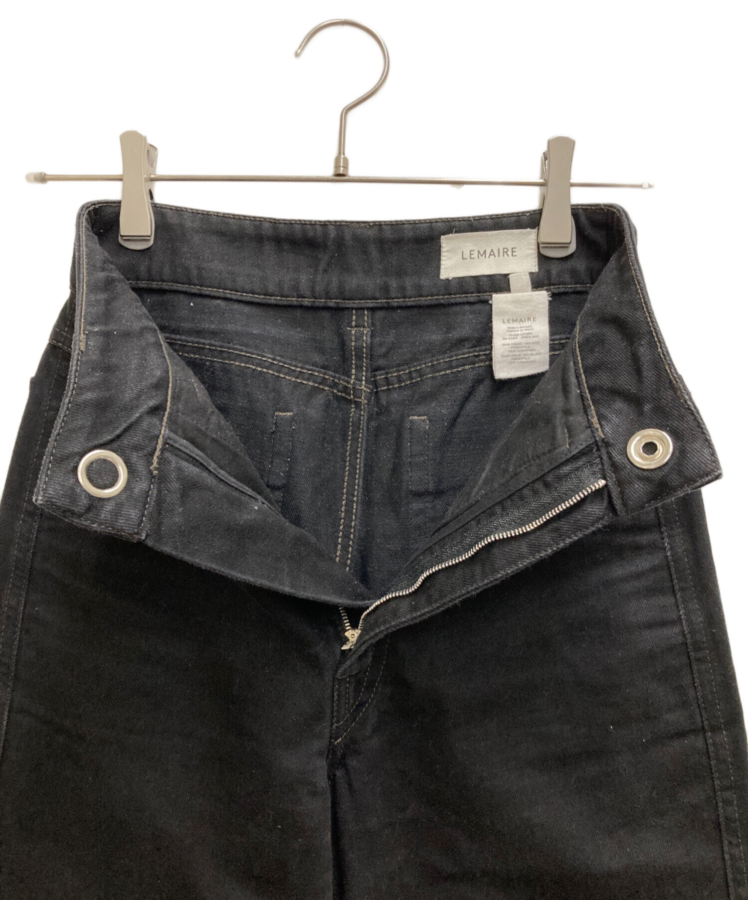 中古・古着通販】LEMAIRE (ルメール) ブラックデニム ブラック サイズ