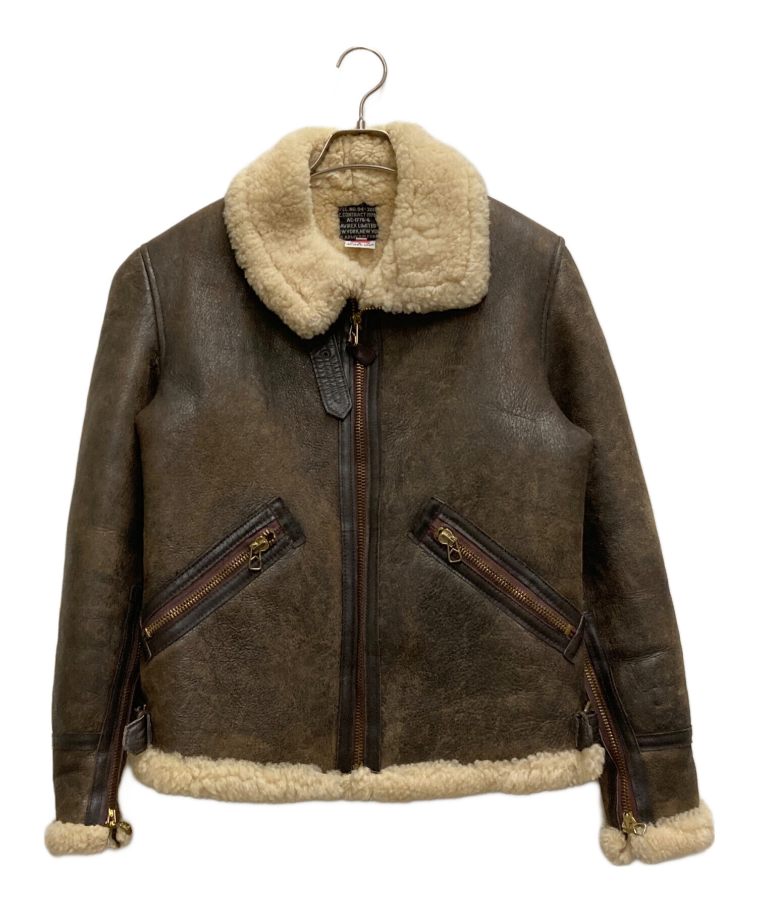 M 希少モデル 良品 AVIREX B-9 肉厚 ムートン フライト ジャケット M 希少モデル 良品 AVIREX B-9 肉厚 ムートン フライト ジャケット