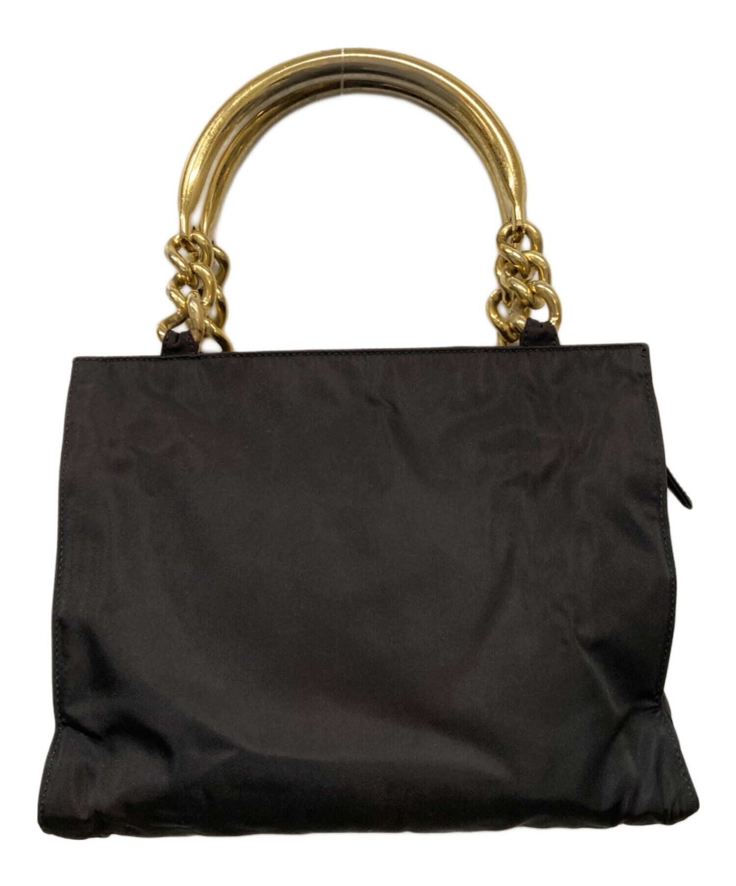 中古・古着通販】PRADA (プラダ) ゴールドハンドルハンドバッグ 