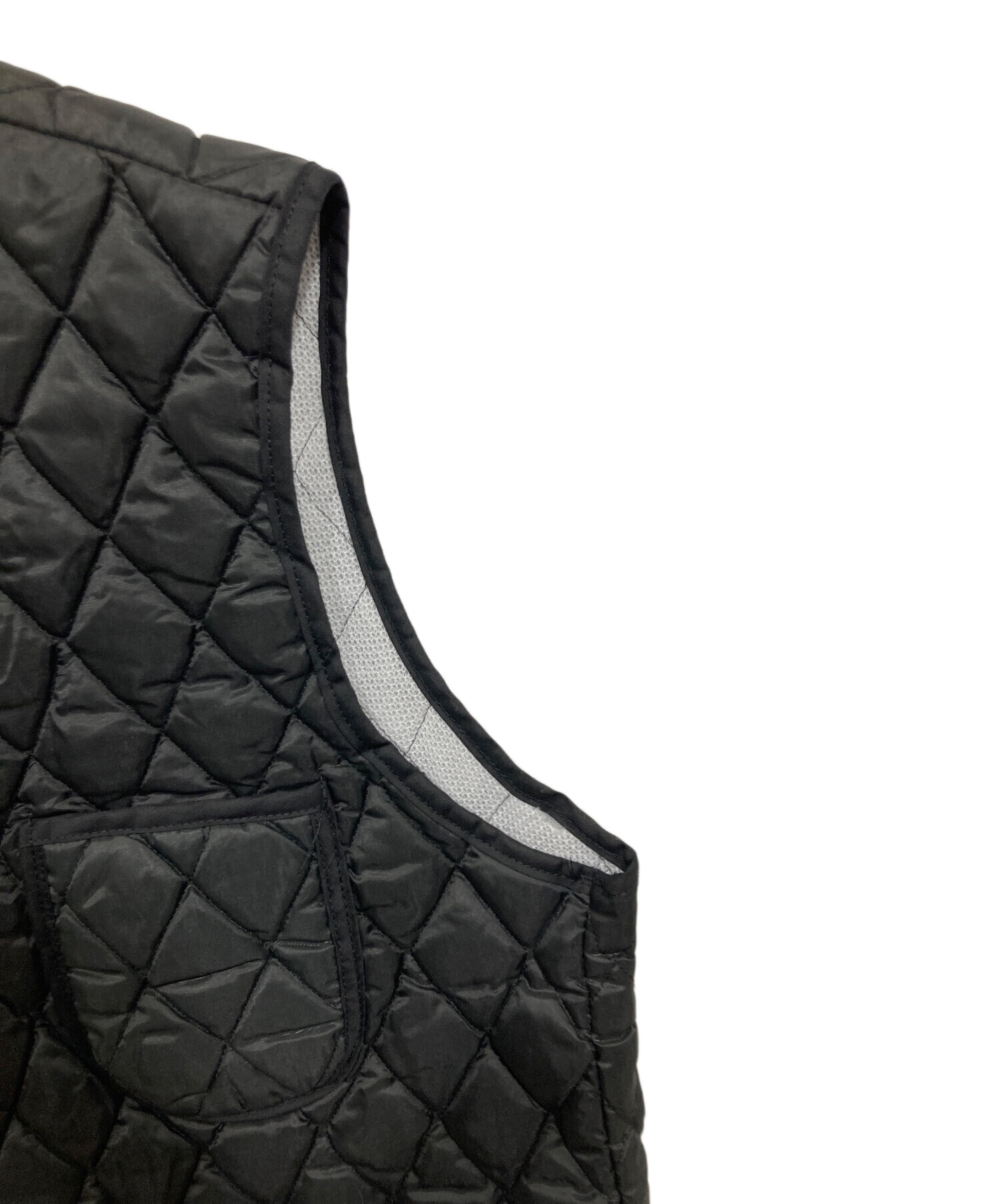 中古・古着通販】USED (ユーズド) ダイヤキルティングベスト ブラック