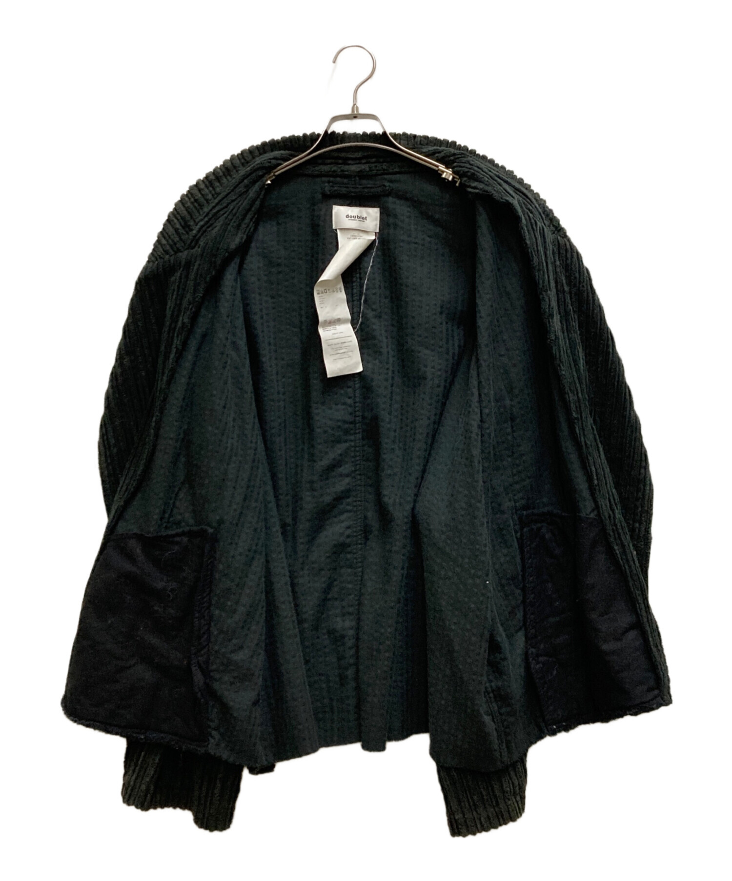 doublet CUT OFF CORDUROY BLOUSON ブラック doublet ダブレット CUT-OFF CORDUROY COVERALL 12