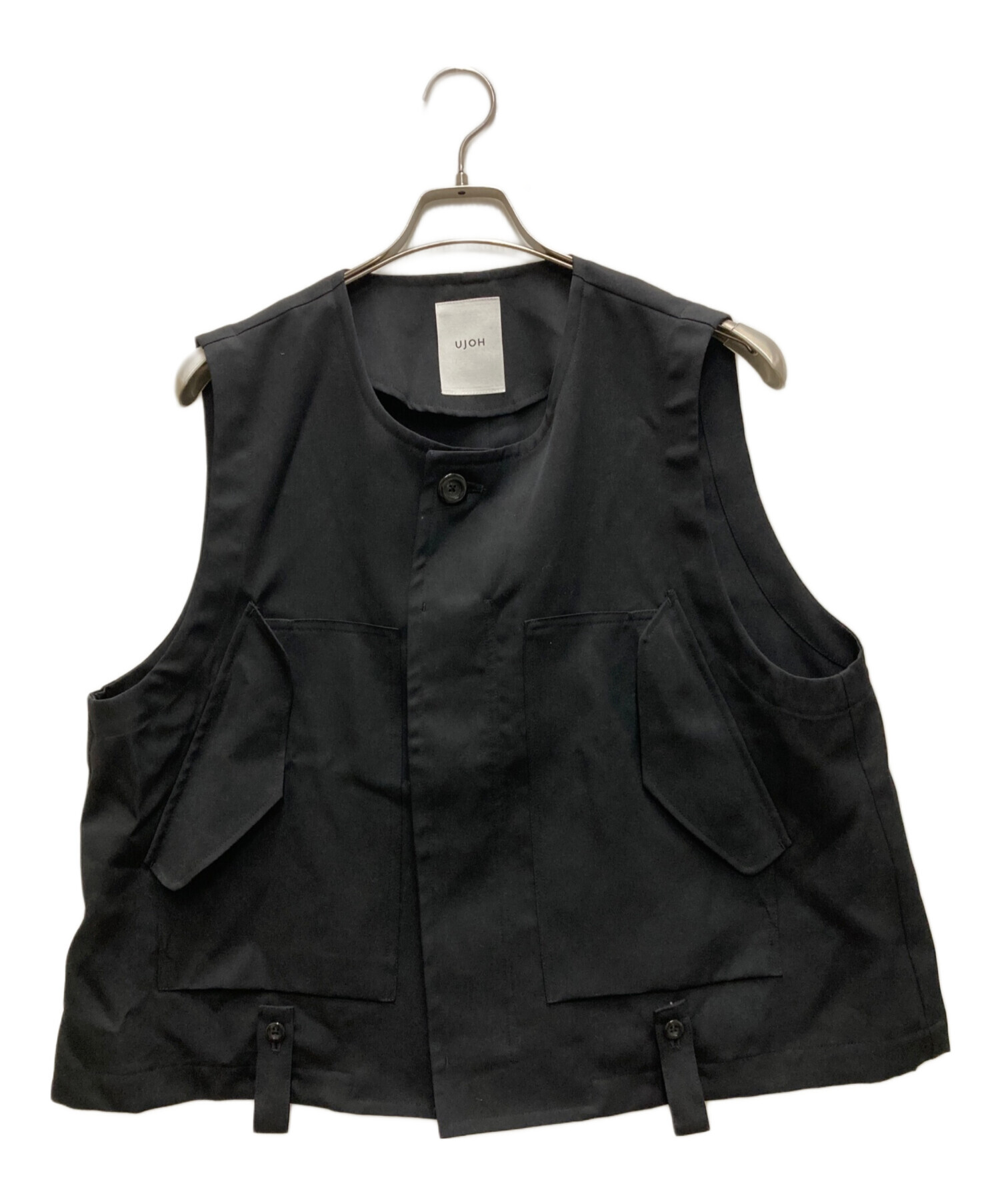 中古・古着通販】UJOH (ウジョー) Fly Front Vest ブラック サイズ:2 