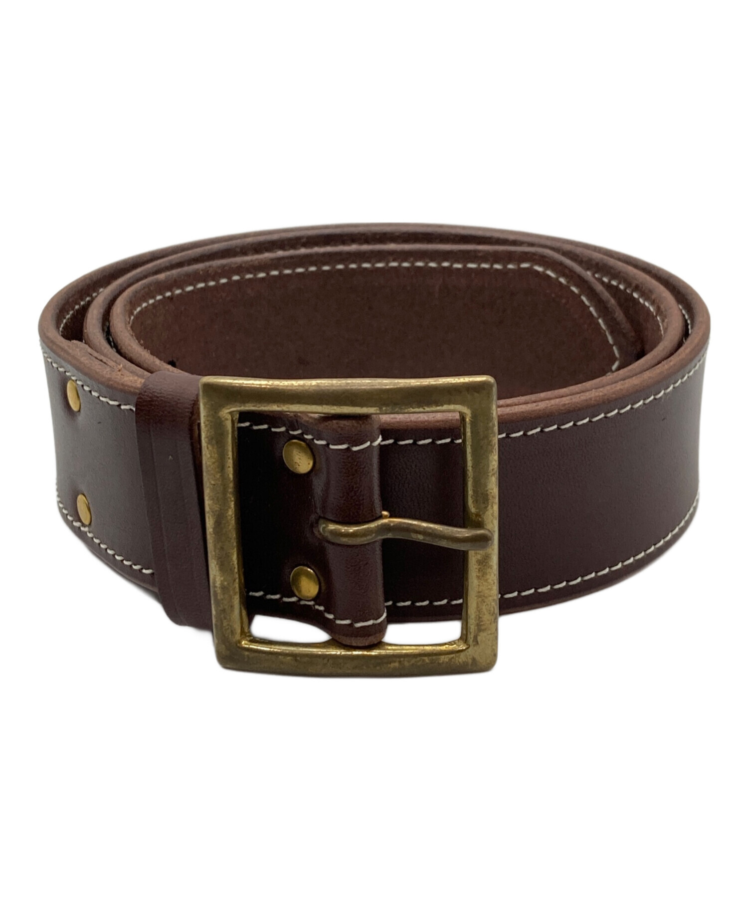 中古・古着通販】Denham (デンハム) MIJ LEATHER BELT ブラウン