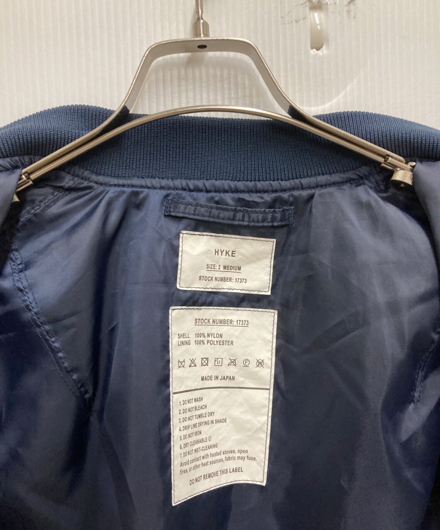 中古・古着通販】HYKE (ハイク) TYPE L-2A JACKET ネイビー サイズ:Ⅿ