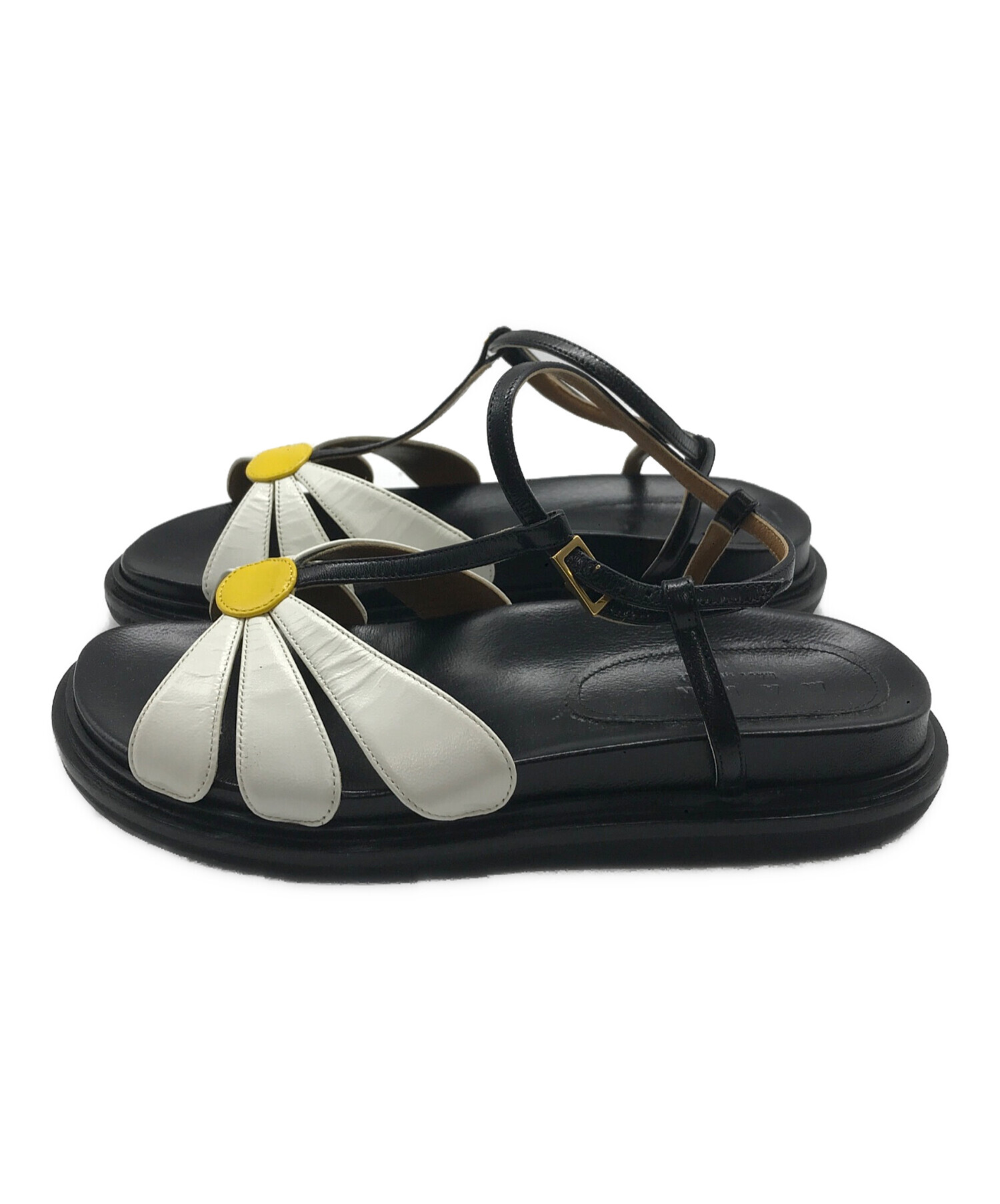 中古・古着通販】MARNI (マルニ) フラワーサンダル ブラック サイズ:35