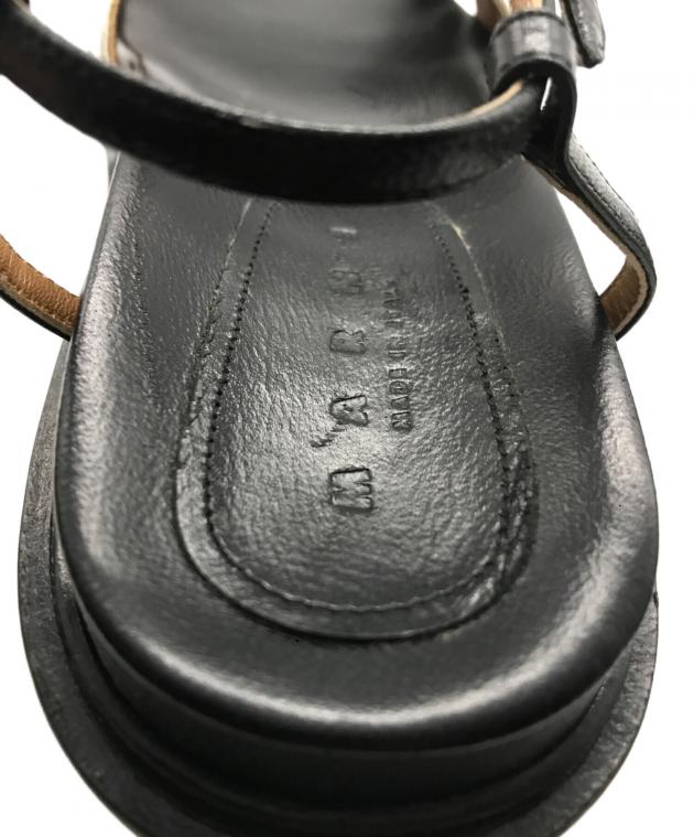 中古・古着通販】MARNI (マルニ) フラワーサンダル ブラック サイズ:35