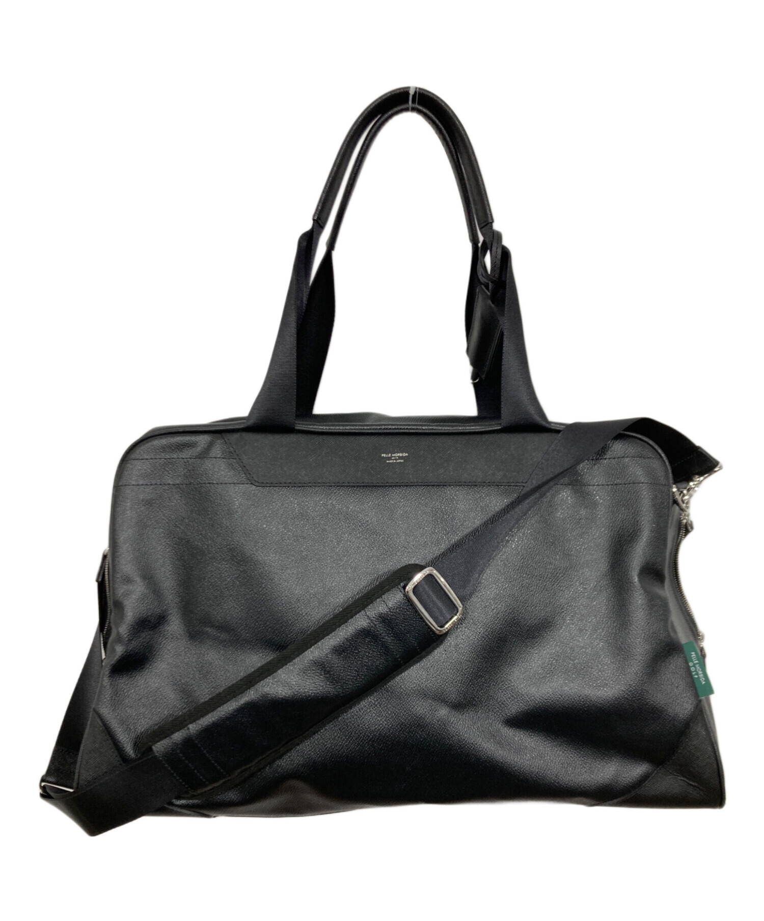 ゴルフトートバッグ pelle morbida バッグ in black ペッレ モルビダ