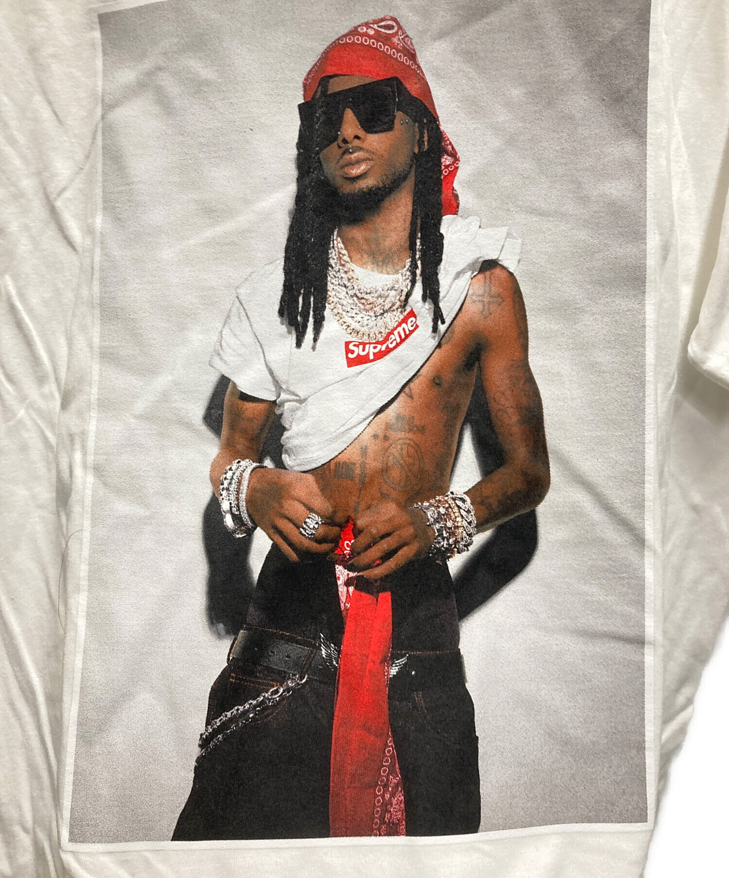【中古】Supreme（シュプリーム）カーティMサイズ 中古・古着通販】Supreme (シュプリーム) Playboi Carti Tee ホワイト