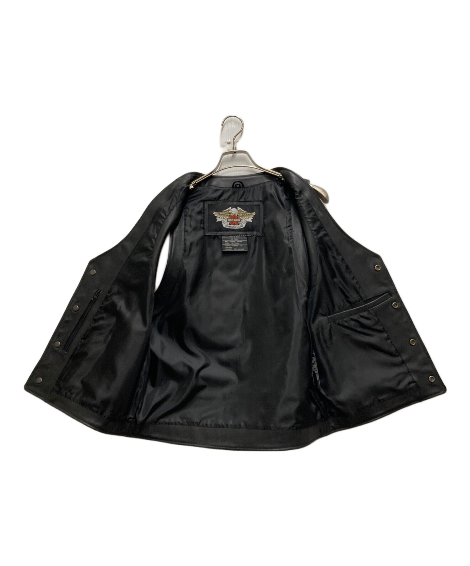 Harley-Davidson レザー ベスト M 正規品 中古・古着通販】HARLEY-DAVIDSON (ハーレーダビッドソン) バックロゴ