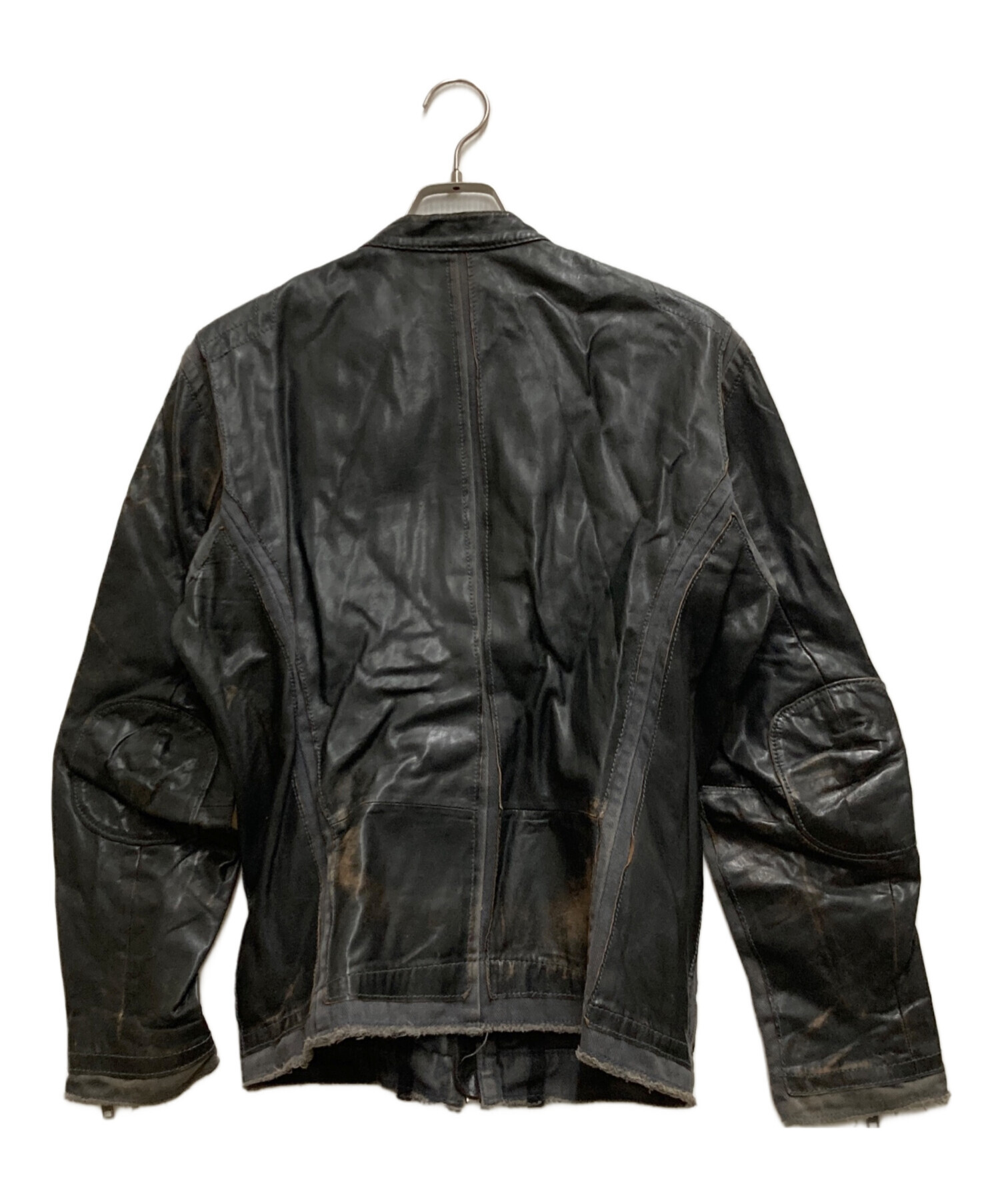 中古・古着通販】DIESEL (ディーゼル) ラムレザーライダースジャケット 