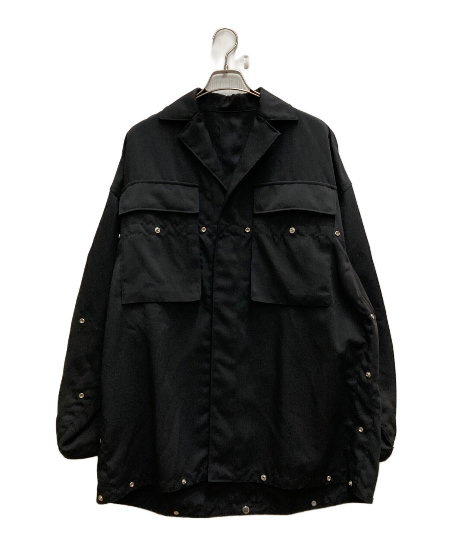 オールモストブラック ウール ジャケット ベージュ 2 ALMOSTBLACK 中古・古着通販】ALMOSTBLACK (オールモストブラック) マルチスナップ