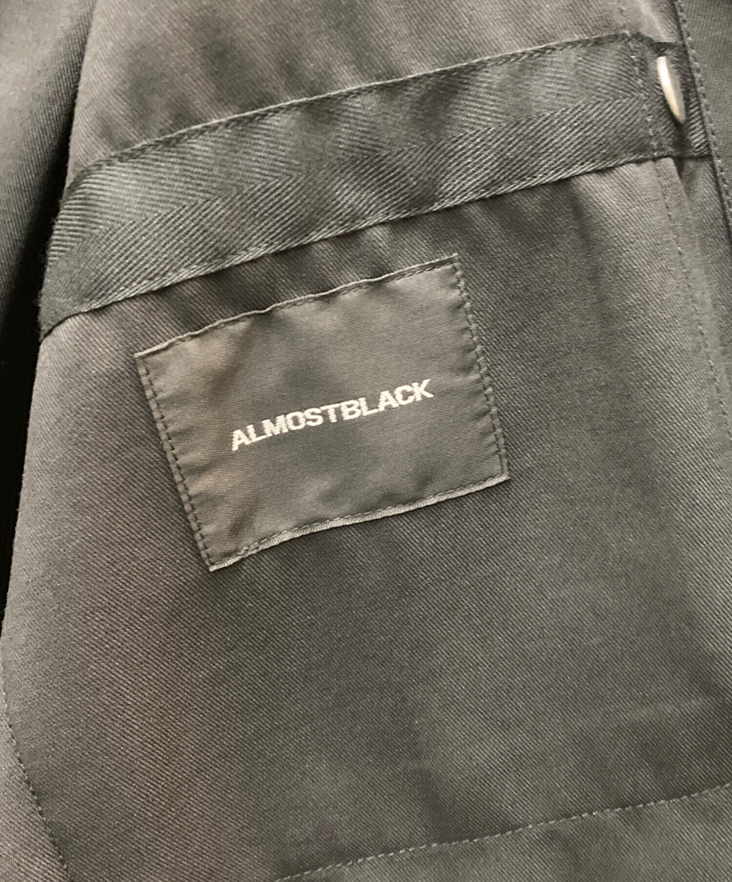 オールモストブラック ウール ジャケット ベージュ 2 ALMOSTBLACK 中古・古着通販】ALMOSTBLACK (オールモストブラック) マルチスナップ