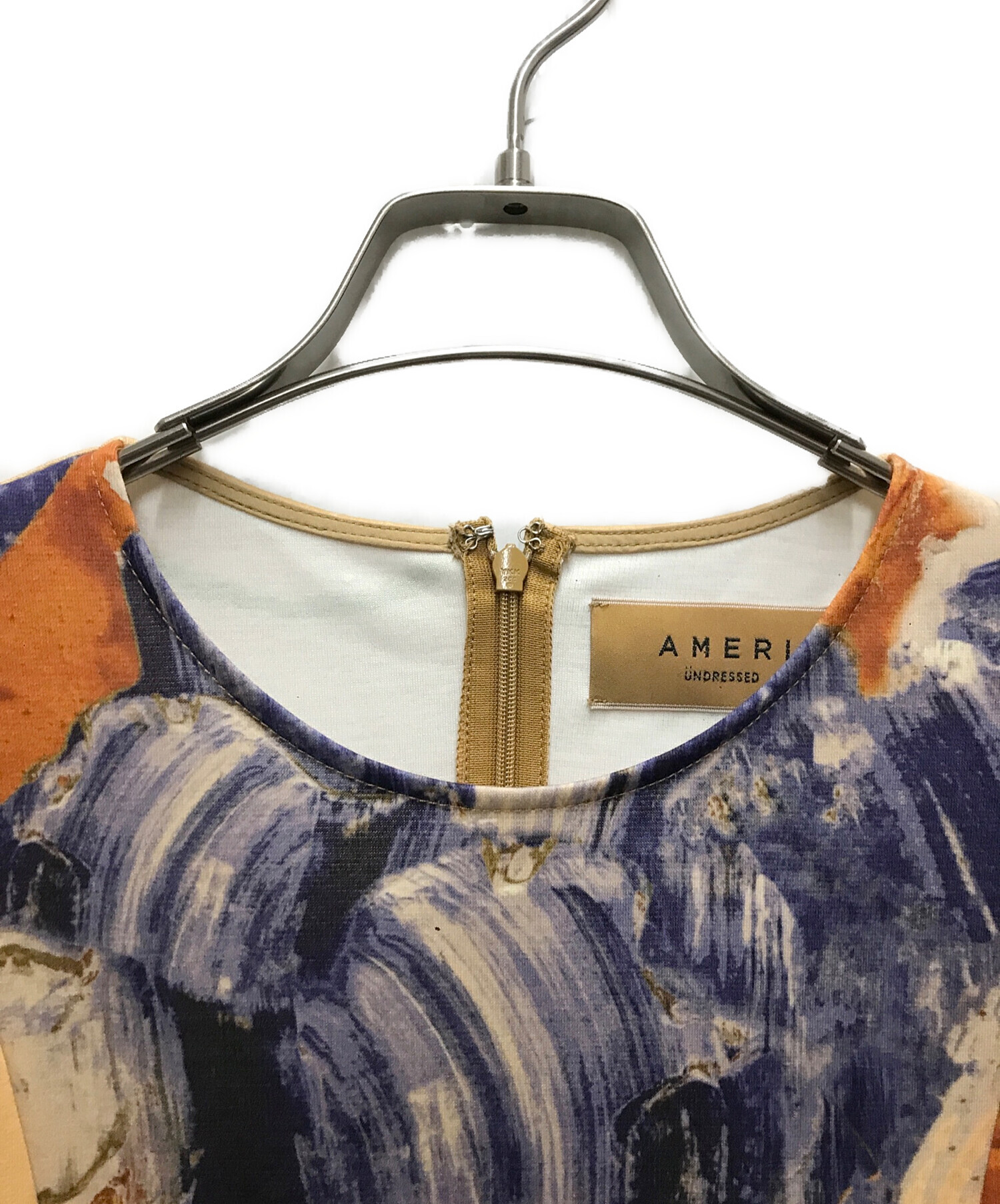 中古・古着通販】AMERI (アメリ) UND GYPSUM ART DRESS ブラウン 