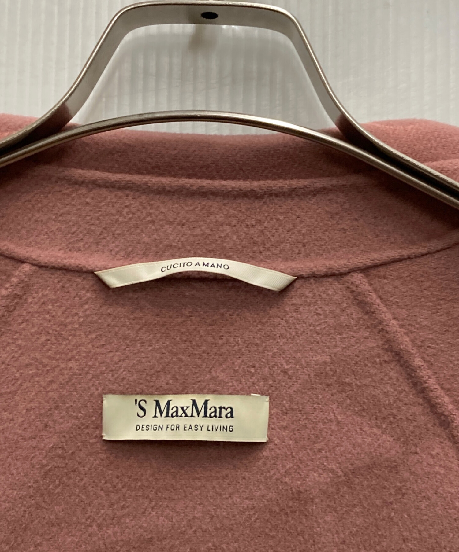 SPORTMAX スポーツマックス マックスマーラ ウール カシミヤブレンド ベルテッド コート サイズ38 ピンク レディース 古着 中古 USED Max Mara（マックスマーラ） 【セール35%OFF 】MAX MARA STUDIO