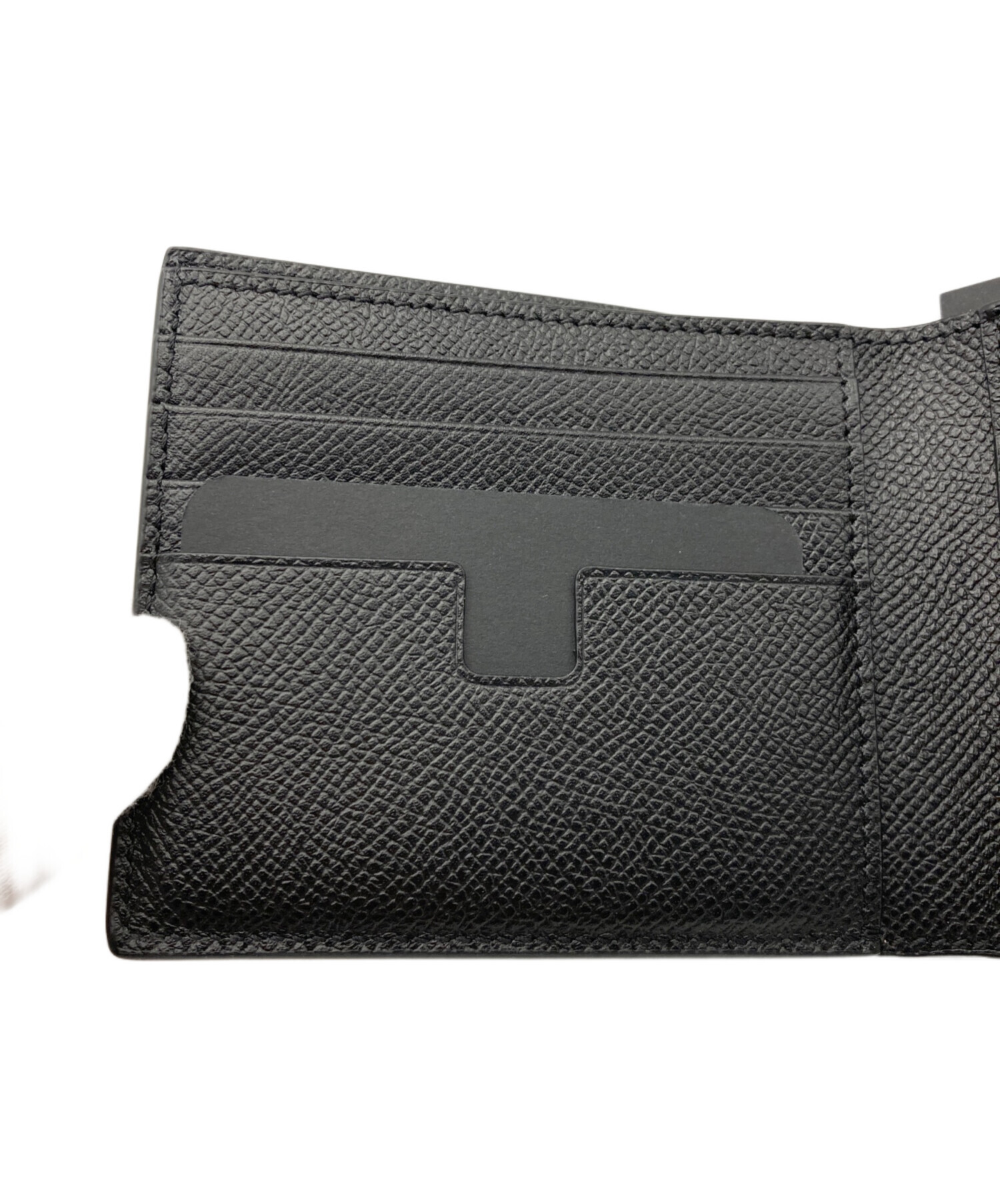 中古・古着通販】TOM FORD (トムフォード) TFロゴ2つ折り財布 ブラック