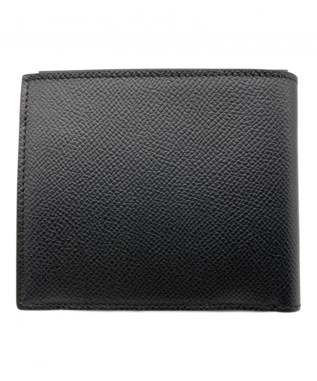 【正規品】TOM FORD 二つ折り財布　黒　TFロゴ　しぼ革 正規品】TOM FORD 二つ折り財布 黒 TFロゴ しぼ革