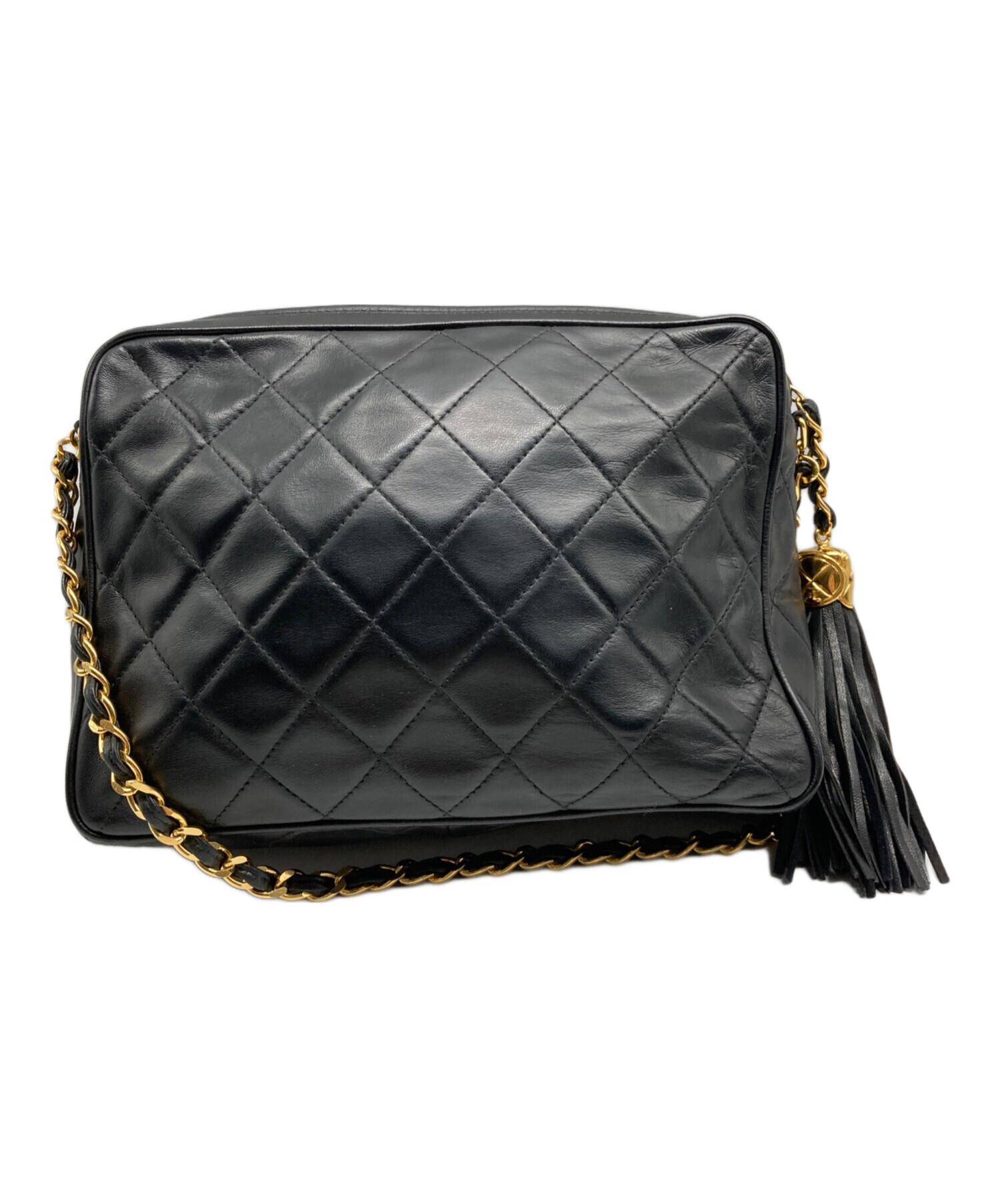 CHANEL シャネル マトラッセ ショルダーバック 黒 ブラック 本物 美品 CHANEL（シャネル） マトラッセ チェーンショルダー ショルダーバッグ