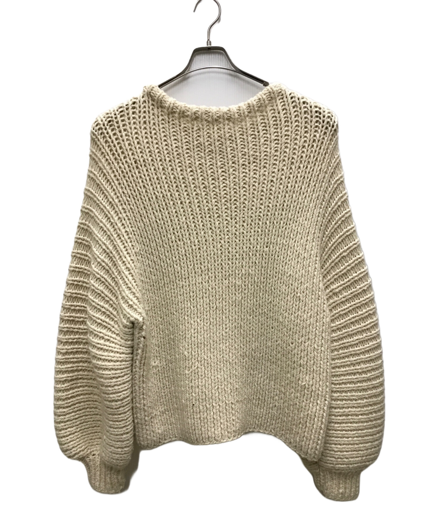中古・古着通販】MAYDI (マイディ) 手編ヘビーニット ホワイト 中古・古着通販】MAYDI (マイディ) 手編ヘビーニット ホワイト