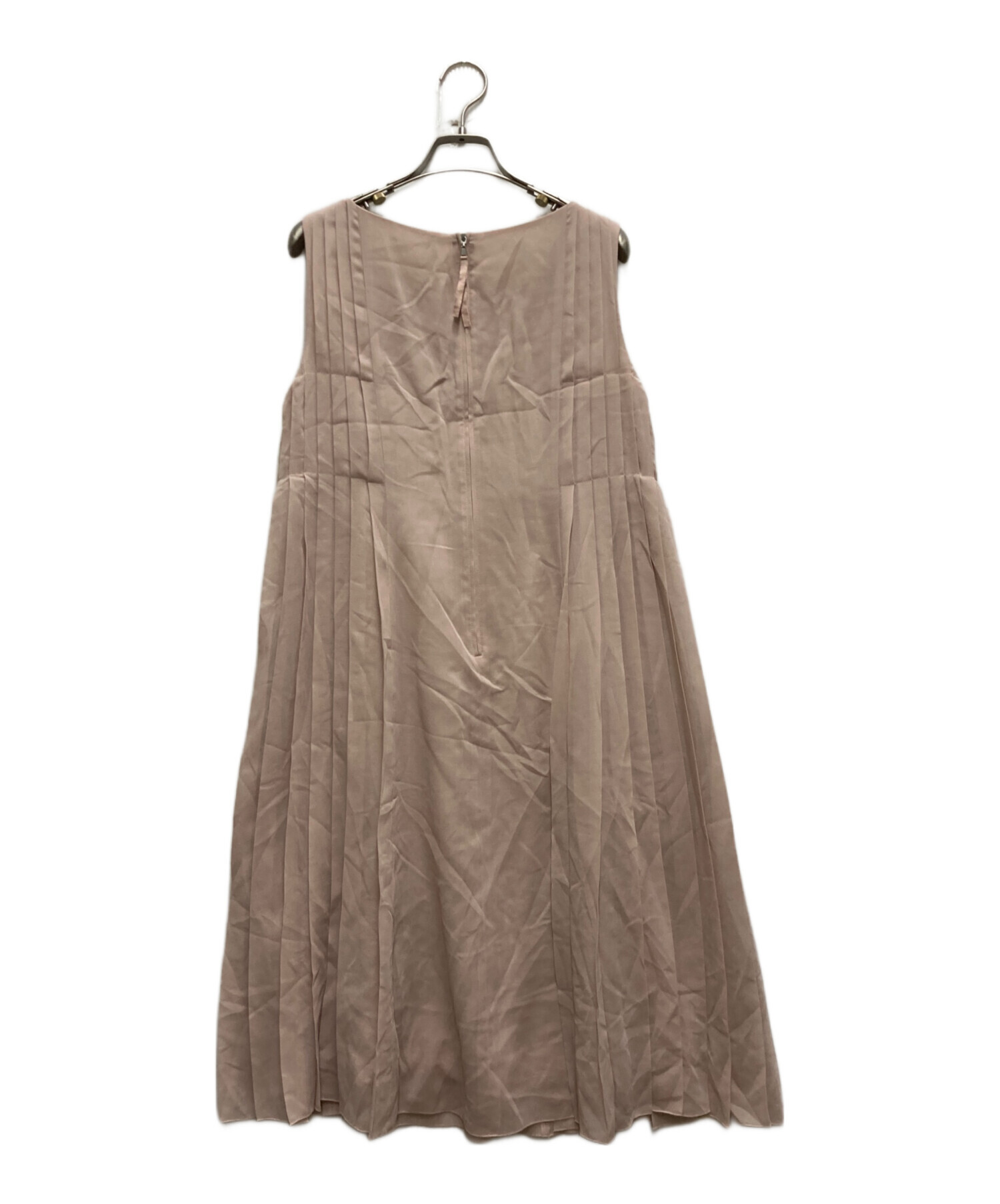 FOXEYワンピース38レディーブーケ　アンティークベージュ　ピンク フォクシー 中古・古着通販】FOXEY (フォクシー) Side Pleat Dress アンティーク