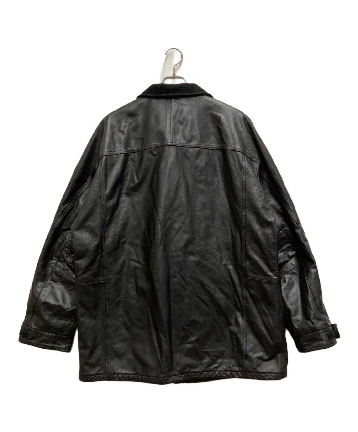 90s ~ 00s ARMANI EXCHANGE レザージャケット Amazon | A|X Armani Exchange メンズ フィット フルジップ エコ