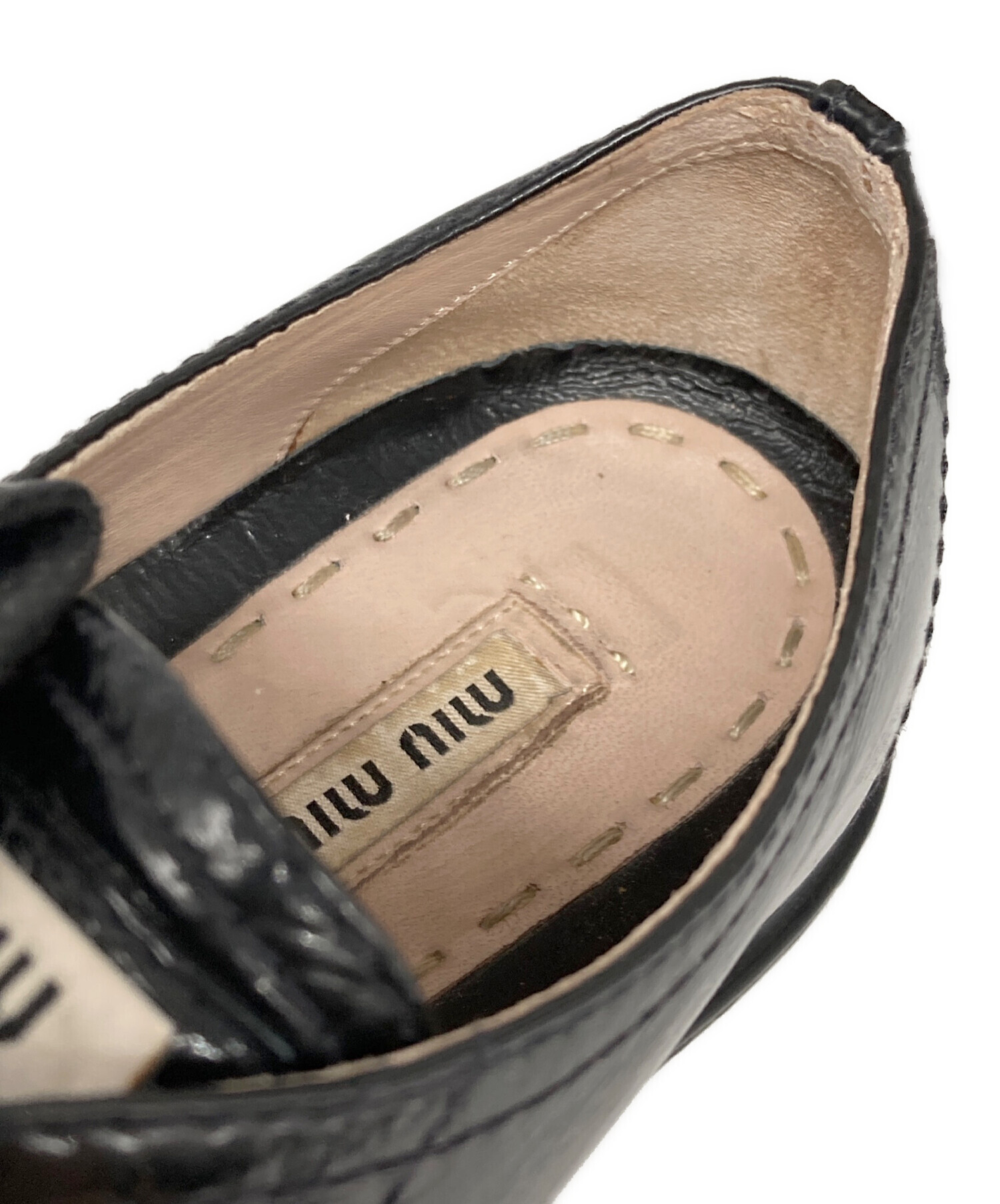 中古・古着通販】MIU MIU (ミュウミュウ) ビジューエナメルスニーカー