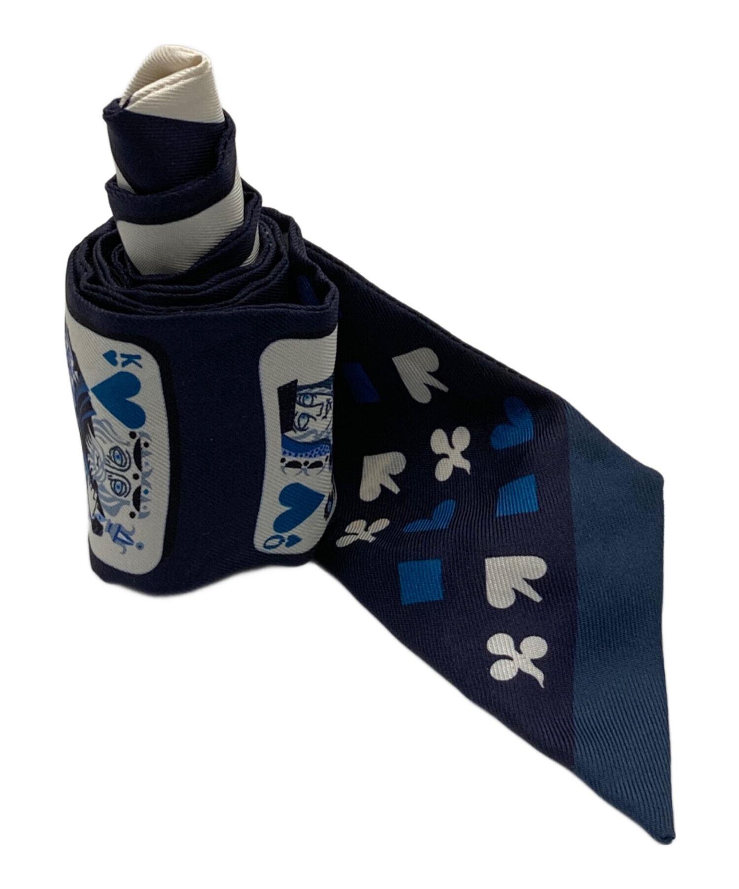 中古・古着通販】HERMES (エルメス) ツイリースカーフ ネイビー