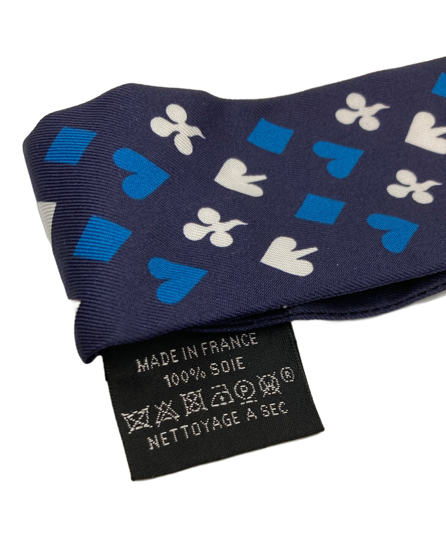 中古・古着通販】HERMES (エルメス) ツイリースカーフ ネイビー