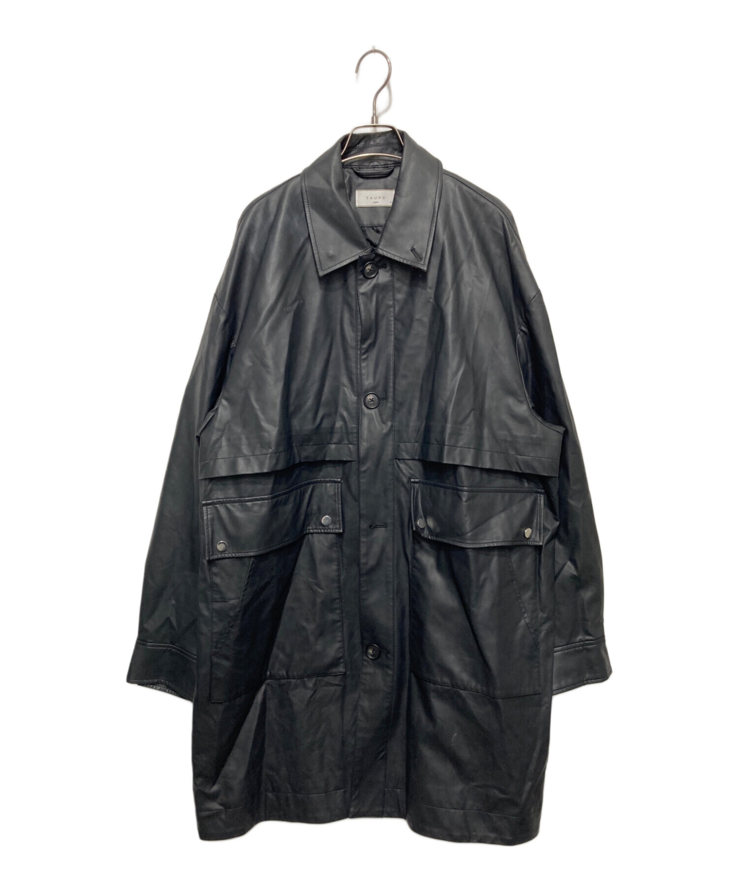 中古・古着通販】taupe (トープ) アンティークレザーハーフコート 