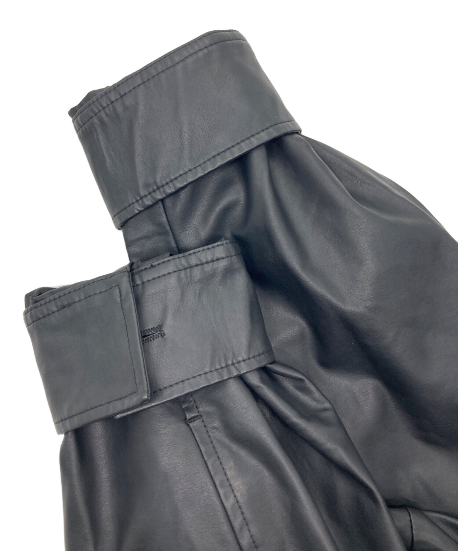 中古・古着通販】taupe (トープ) アンティークレザーハーフコート 