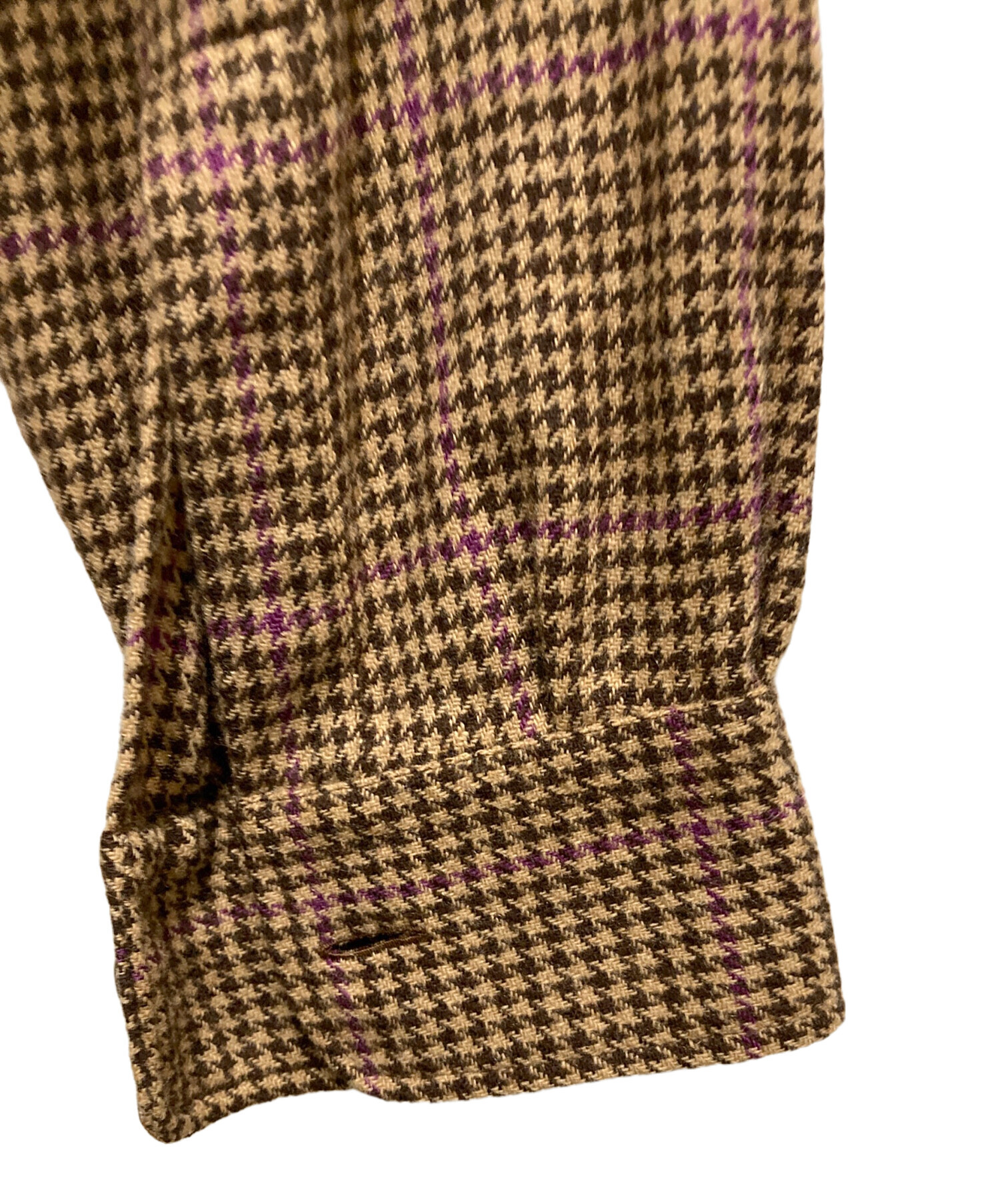 イタリア製 ラルフローレン パープルレーベル 長袖 シャツ ハウンドトゥース 中古・古着通販】RALPH LAUREN PURPLE LABEL (ラルフ ローレン