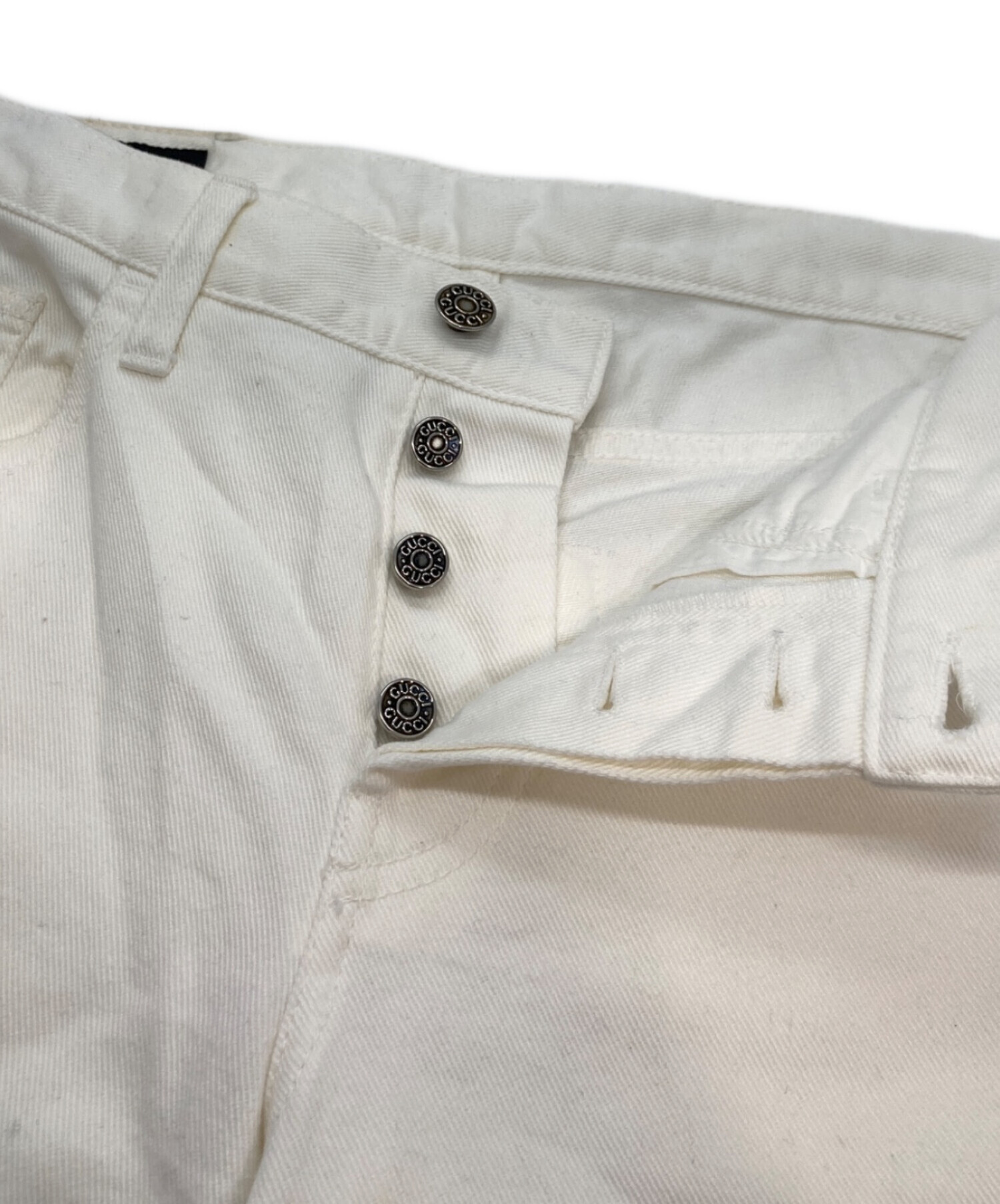 中古・古着通販】GUCCI (グッチ) ホワイトデニムパンツ ホワイト