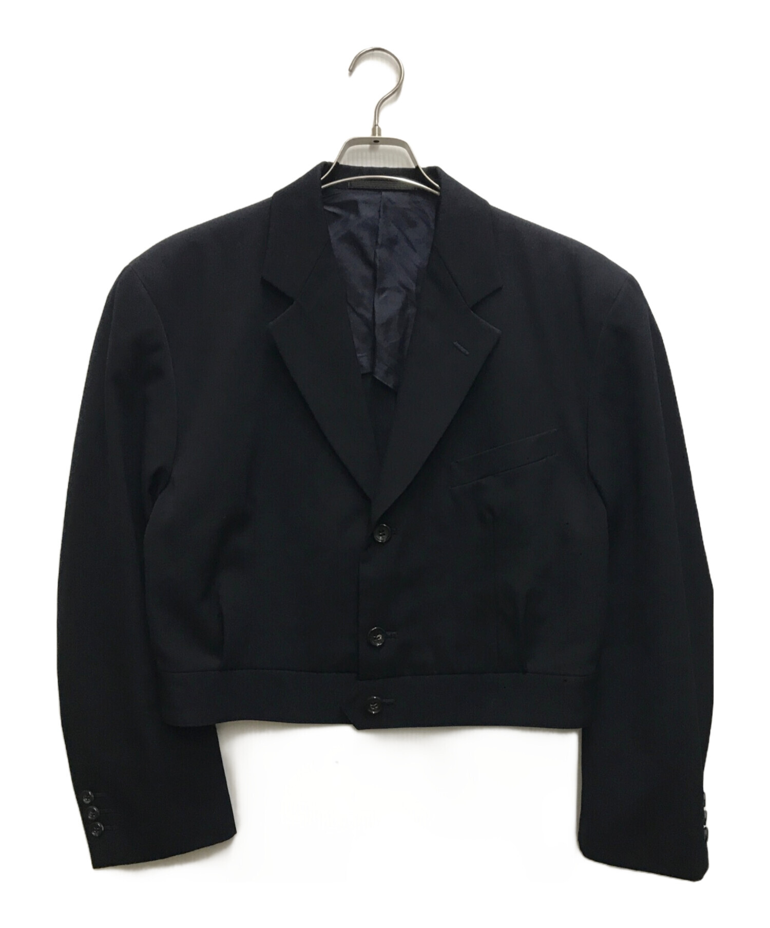 COMME des GARÇONS クロップドジャケット S 黒 中古・古着通販】COMME des GARCONS HOMME PLUS (コムデギャルソンオム