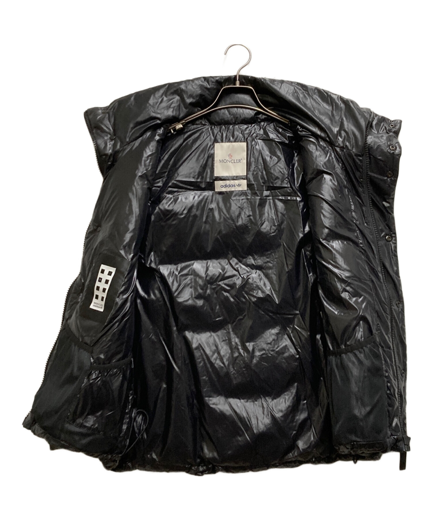 MONCLER × adidas BOZON ダウンベスト 3 ブラック 中古・古着通販