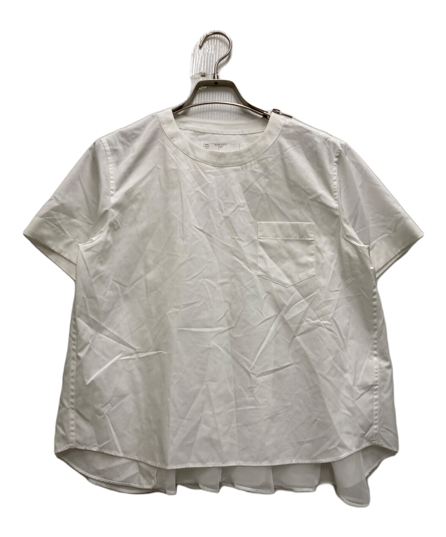 【sacai】Cotton Poplin Pullover サイズ2 ホワイト 中古・古着通販】sacai (サカイ) Cotton Poplin Pullover ホワイト