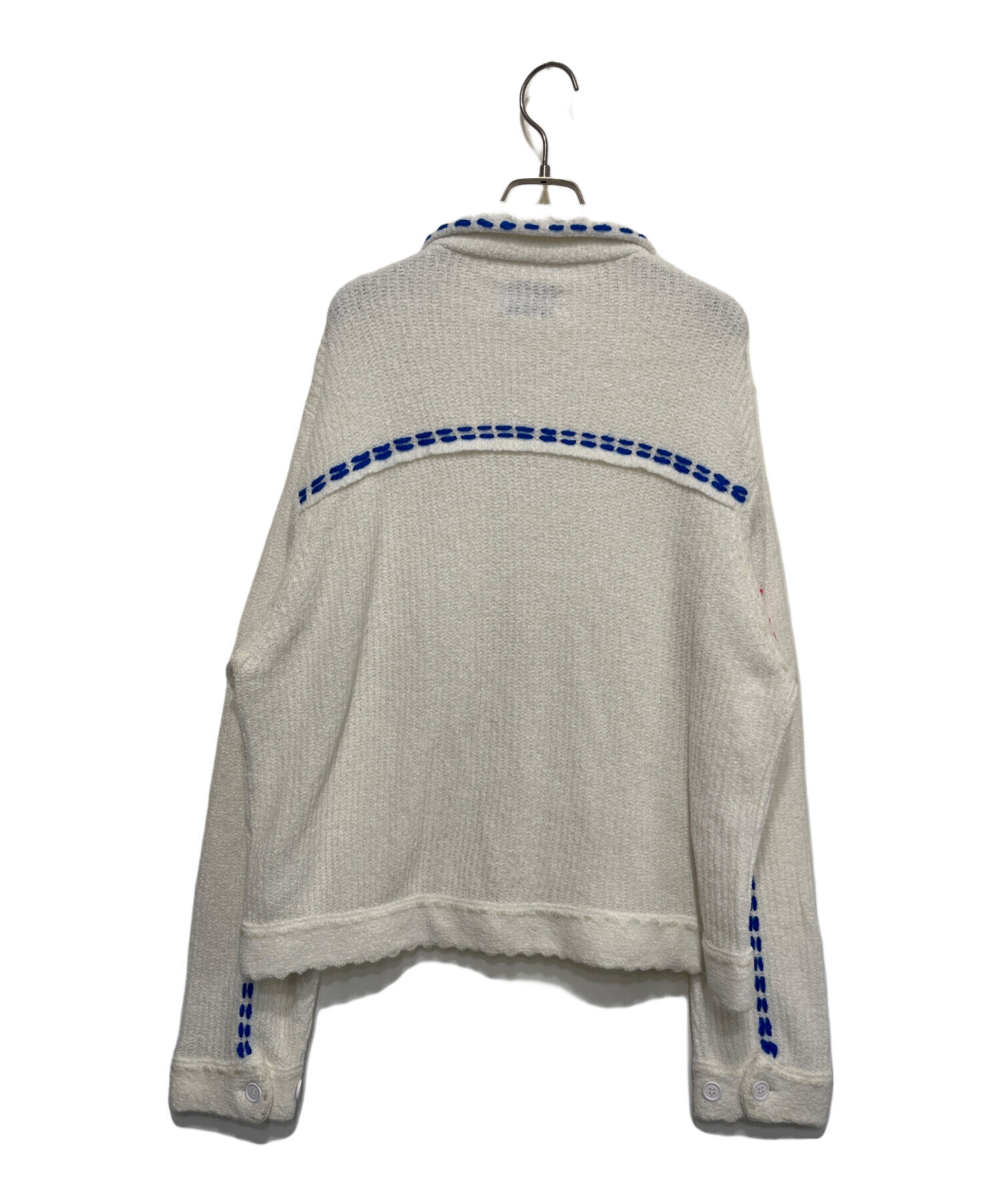 PHINGERIN フィンガリン PG1 KNIT ホワイト ブルー M PHINGERIN「PG-1 KNIT」m/mint. | gouter le cabinet