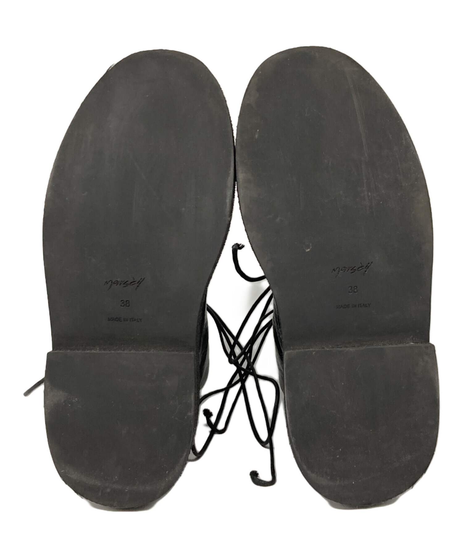 中古・古着通販】Marsell (マルセル) レースアップブーツ ブラック