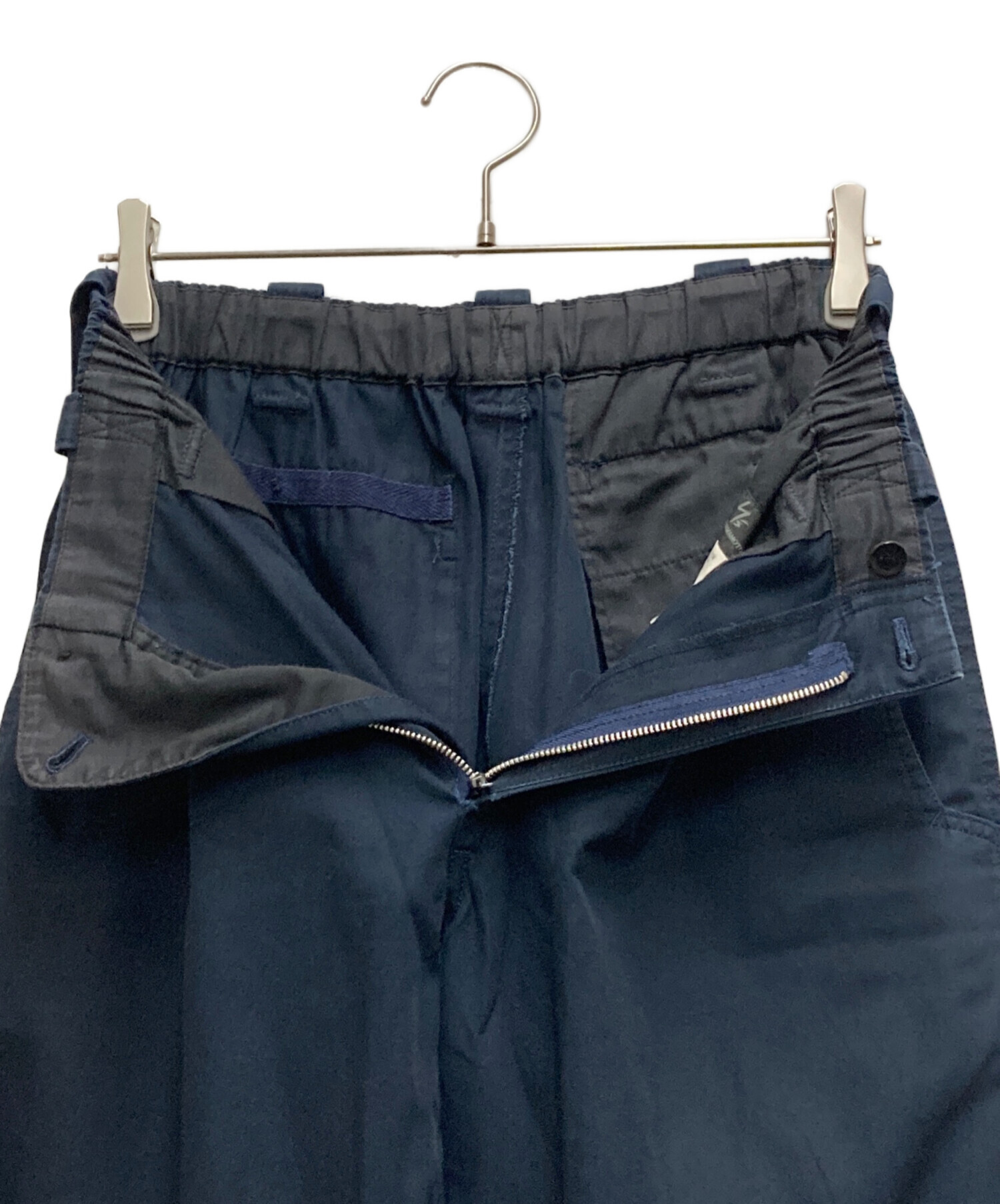 Y's yohjiyamamoto リネン　ワイドパンツ　ネイビー 中古・古着通販】Y's Yohji Yamamoto (ワイズ ヨウジヤマモト) ワイド
