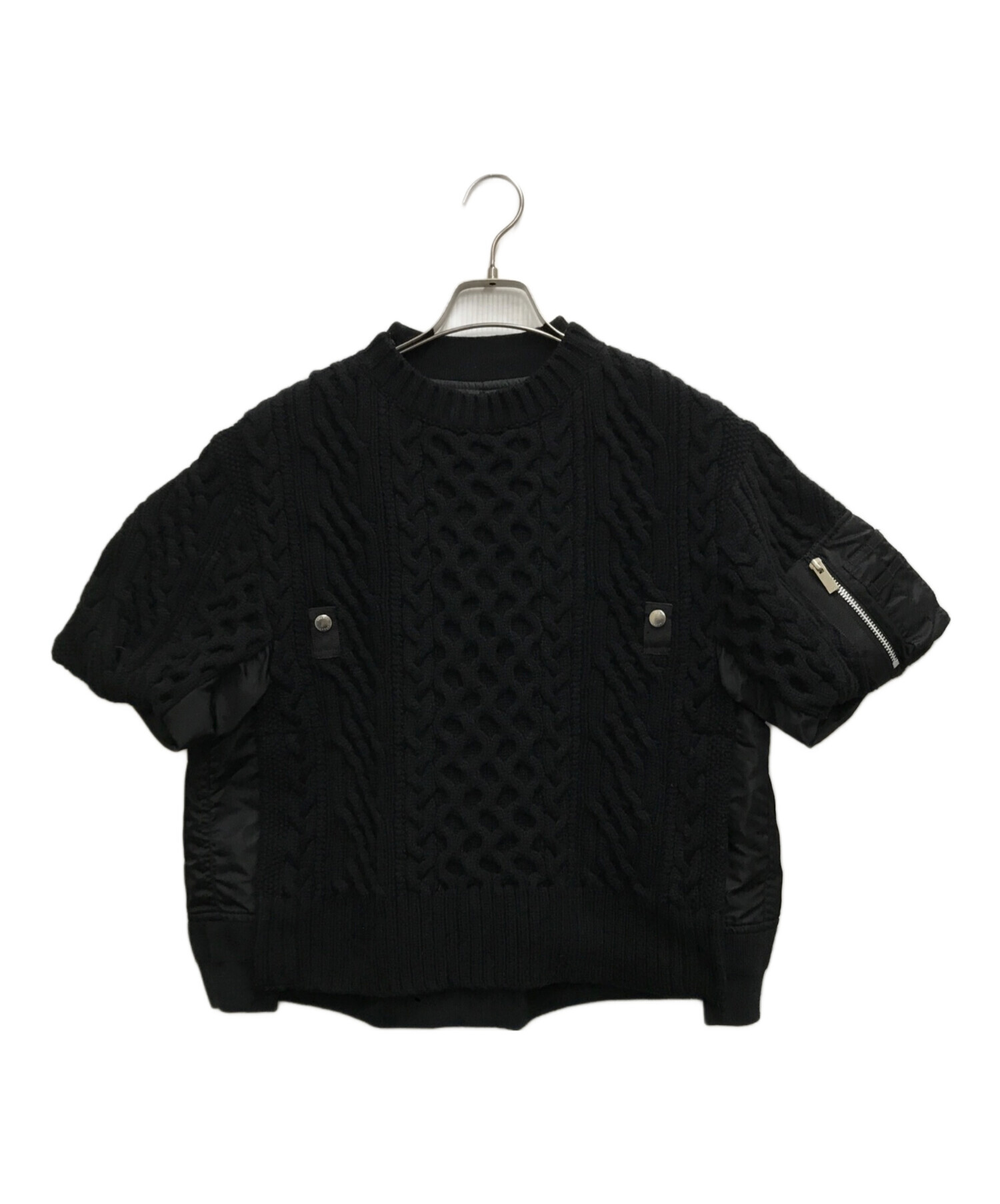 中古・古着通販】sacai (サカイ) Nylon Twill Mix Knit Pullover