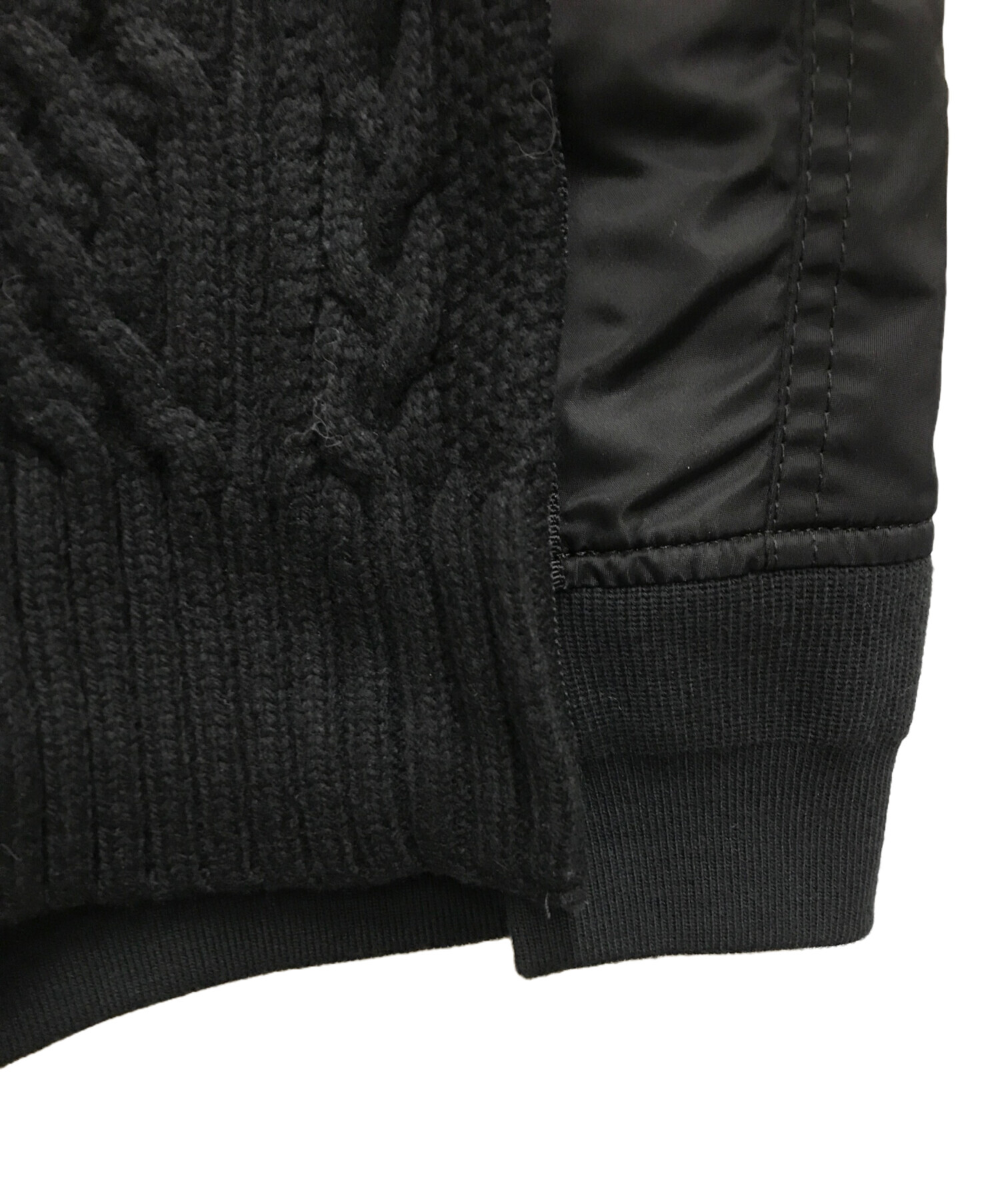 中古・古着通販】sacai (サカイ) Nylon Twill Mix Knit Pullover 