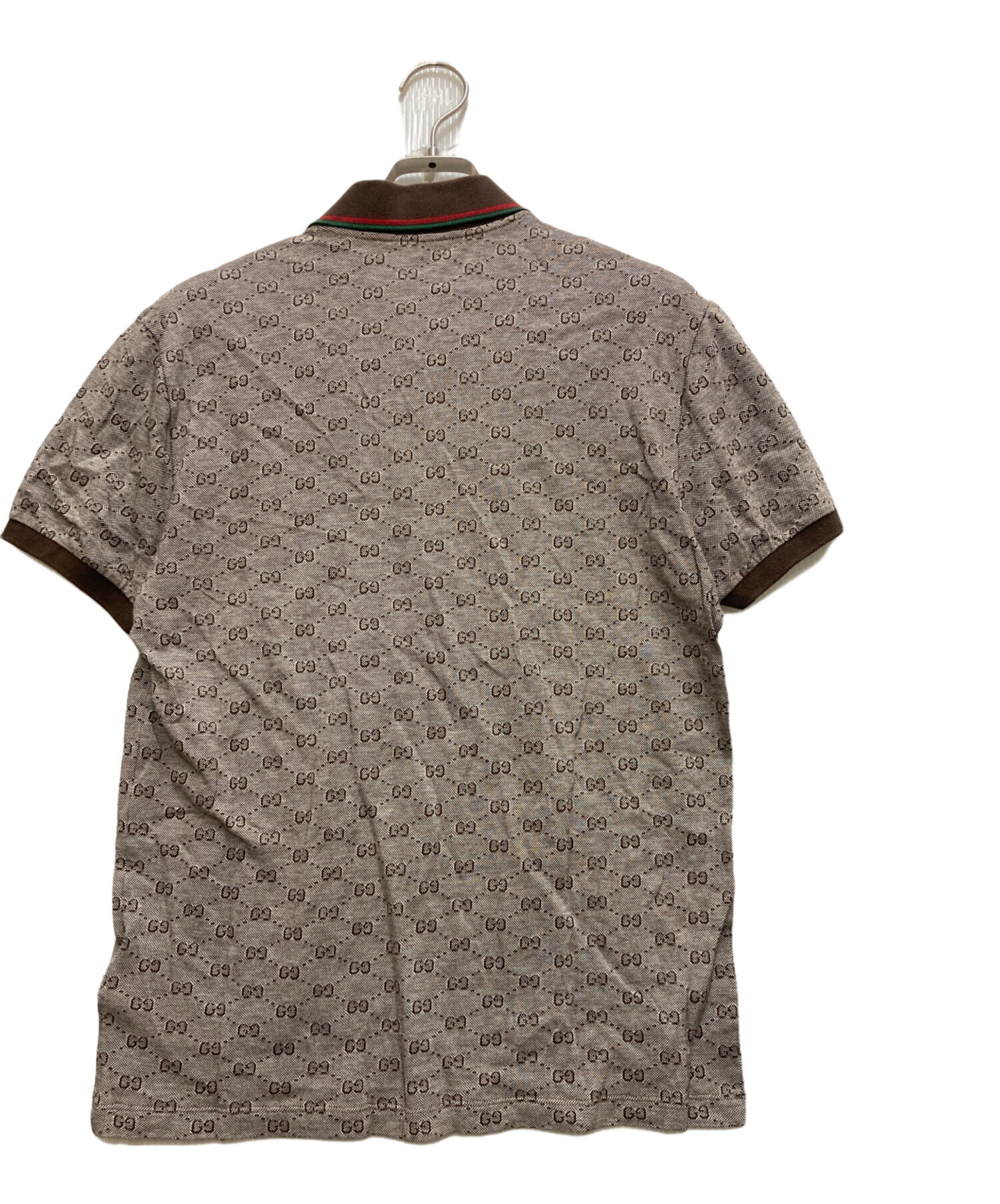 美品✨GUCCI グッチ 半袖 ポロシャツ シェリーライン 総柄 コットン L 中古・古着通販】GUCCI (グッチ) GG柄 シェリーライン 半袖ポロシャツ