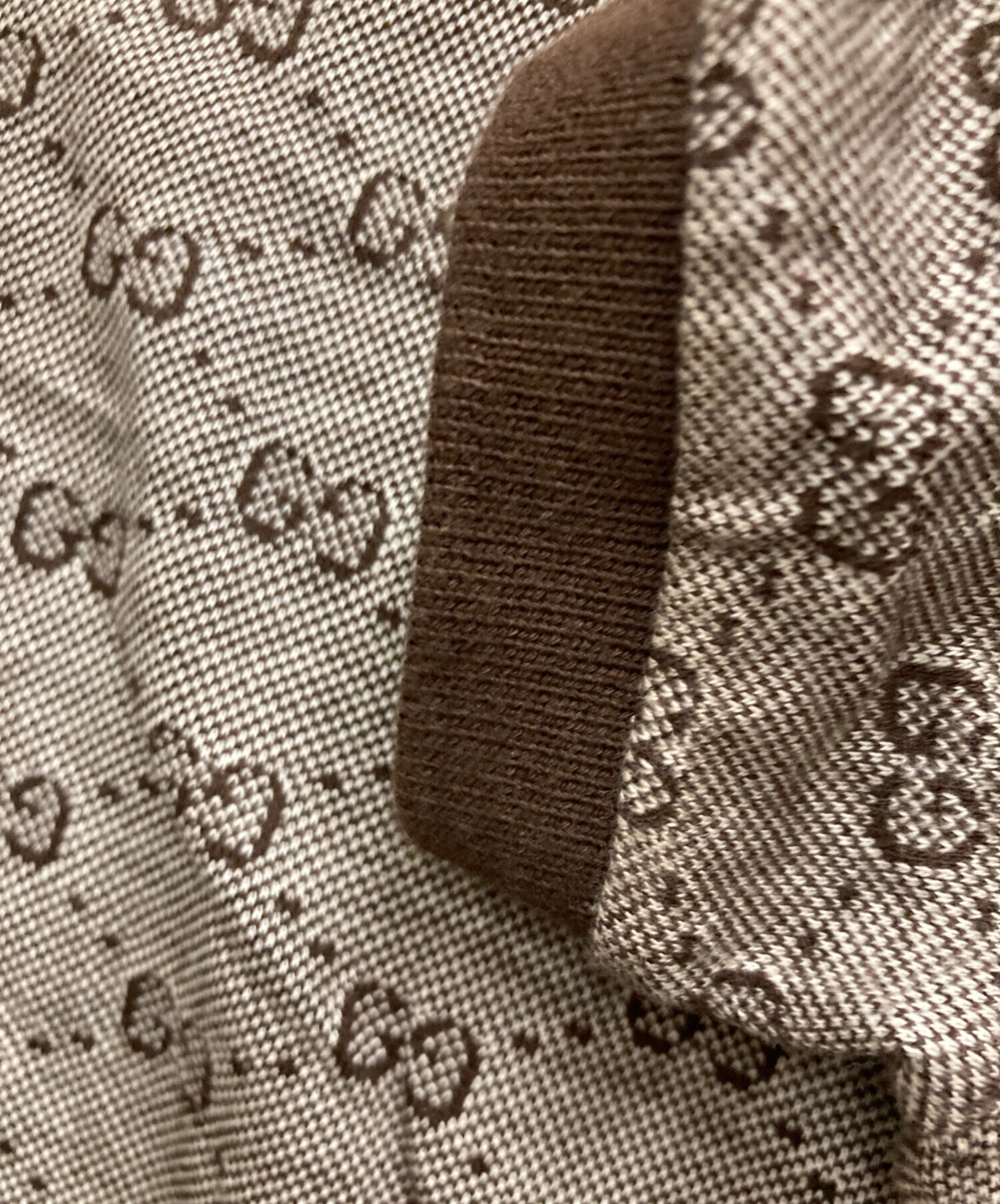 中古・古着通販】GUCCI (グッチ) GG柄 シェリーライン 半袖ポロシャツ