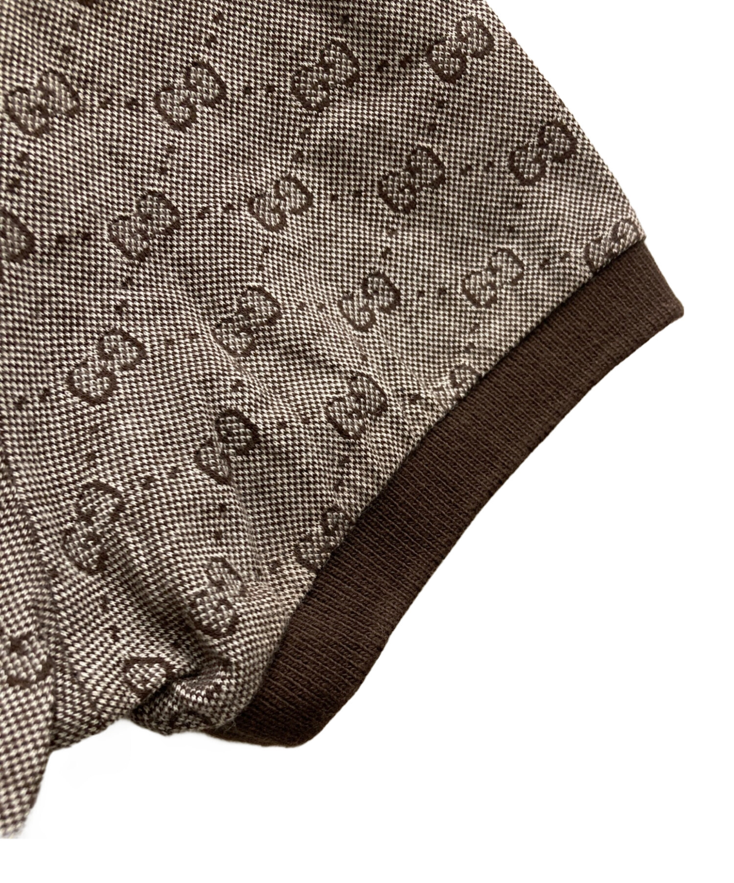 中古・古着通販】GUCCI (グッチ) GG柄 シェリーライン 半袖ポロシャツ