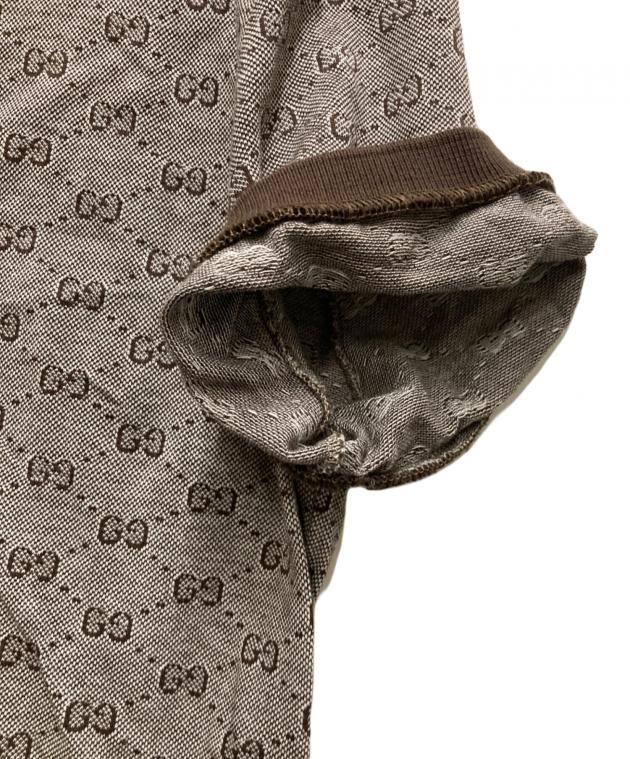 中古・古着通販】GUCCI (グッチ) GG柄 シェリーライン 半袖ポロシャツ