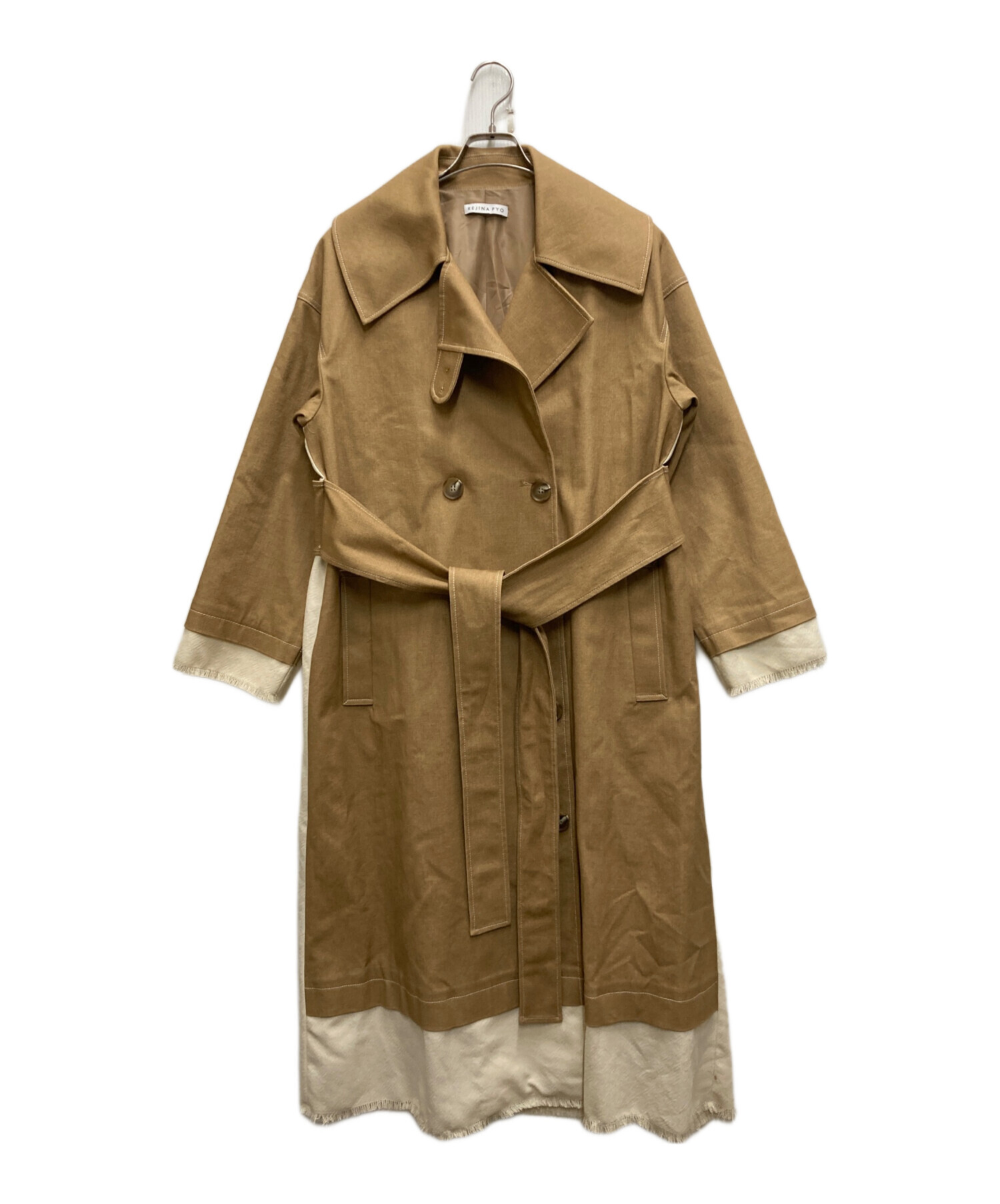 【未使用✨】REJINA PYO ベージュ レザートレンチコート ロングコート 中古・古着通販】REJINA PYO (レジーナ ピョウ) レイヤード