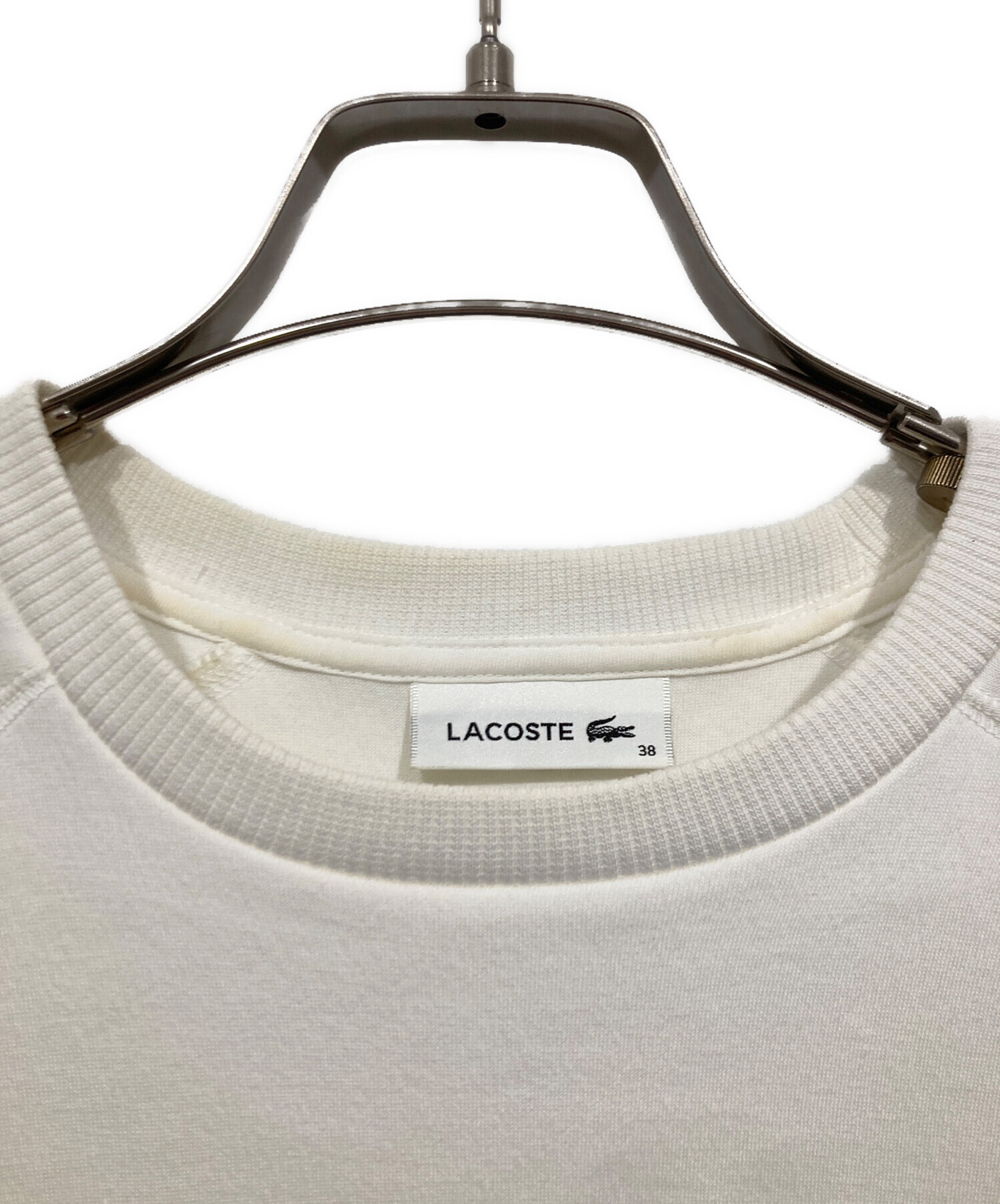 中古・古着通販】LACOSTE (ラコステ) ロゴラグランスウェット ホワイト 