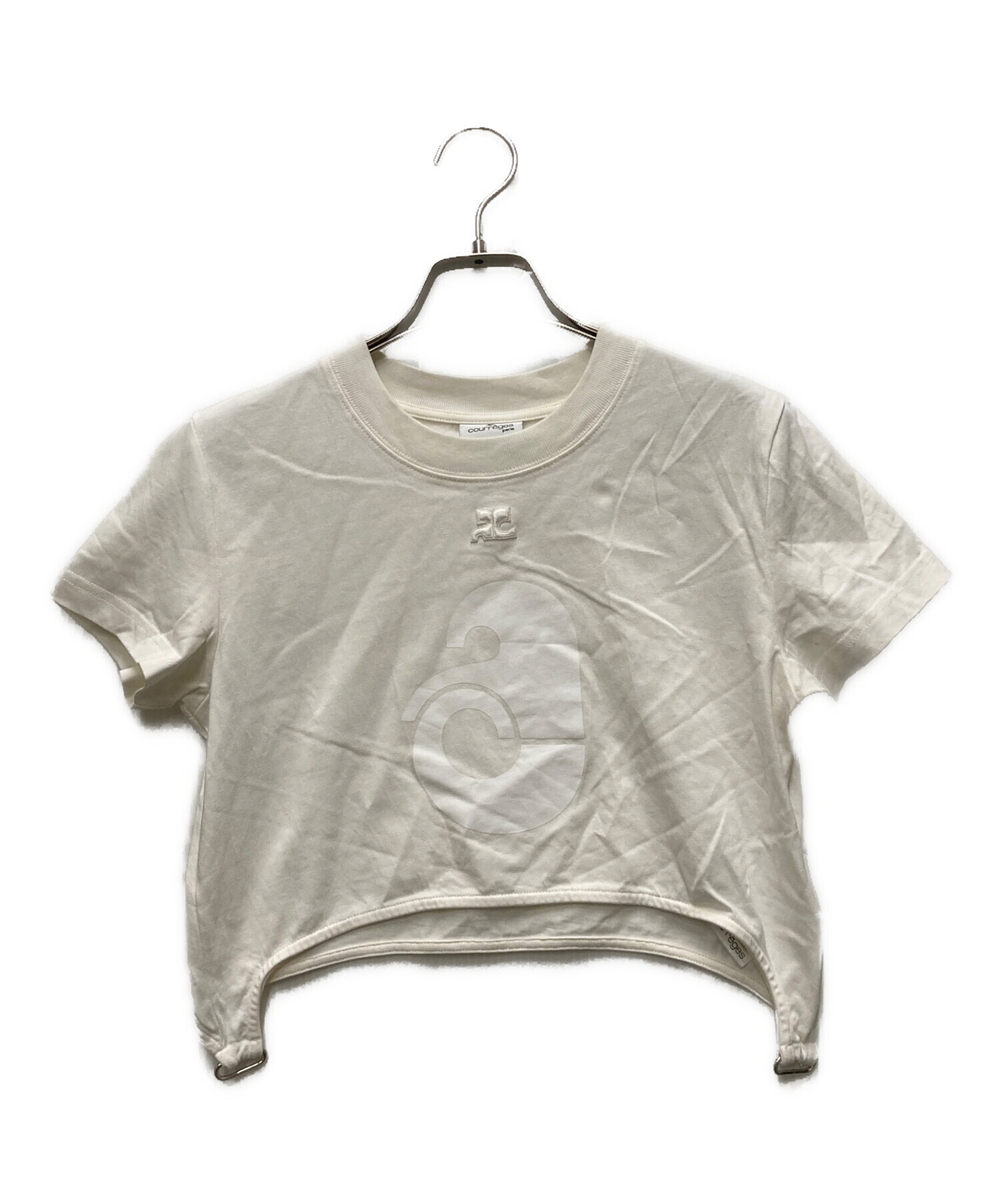 Courreges クロップド丈 Tシャツ 完売品 中古・古着通販】courreges (クレージュ) クロップドTシャツ ホワイト