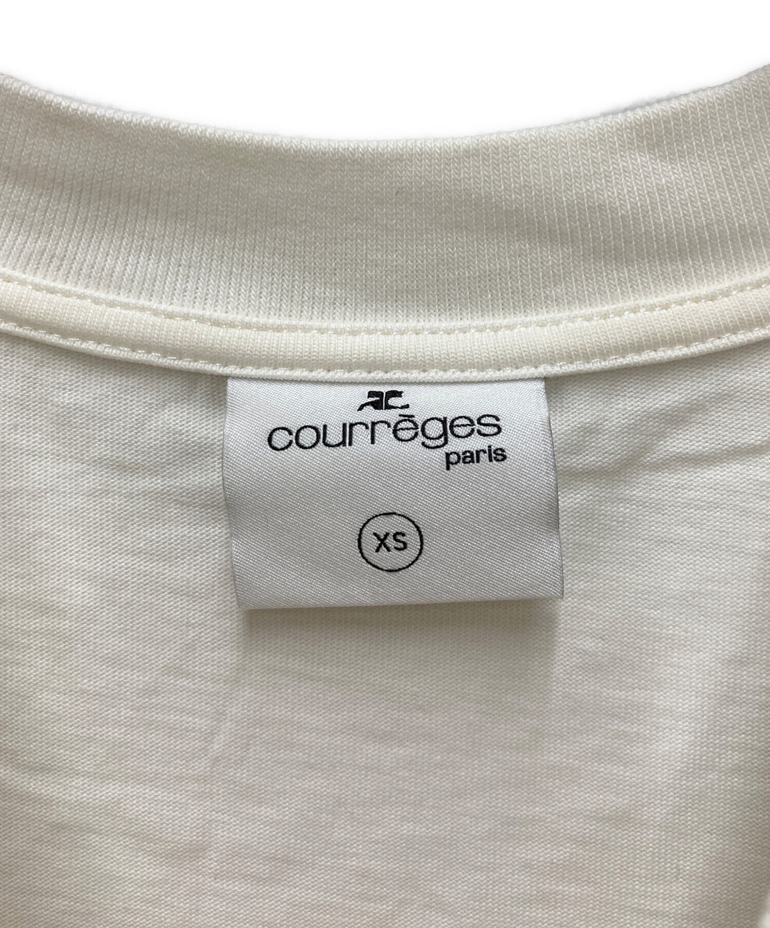 Courreges クロップド丈 Tシャツ 完売品 中古・古着通販】courreges (クレージュ) クロップドTシャツ ホワイト